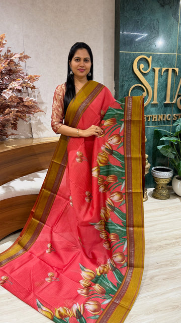 Digital print sarees
