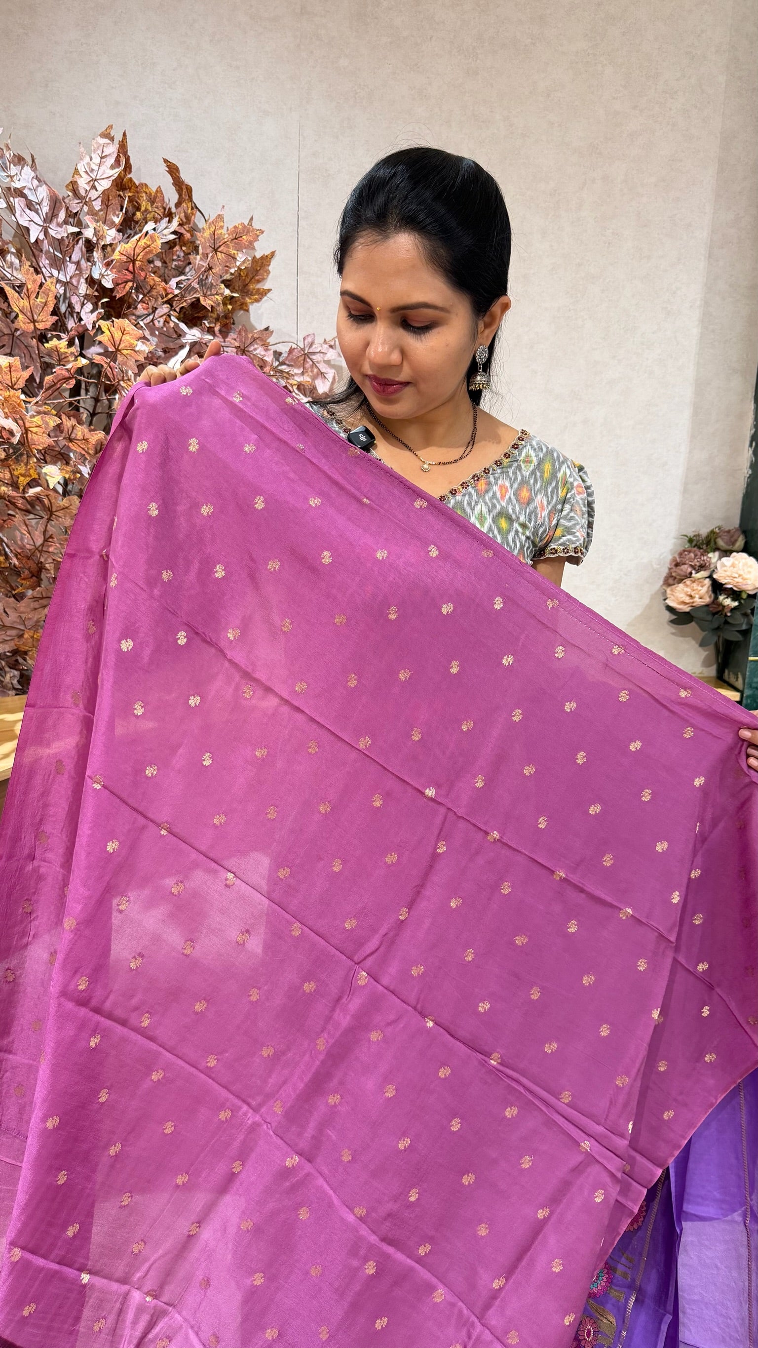 Mysore silk embroidery