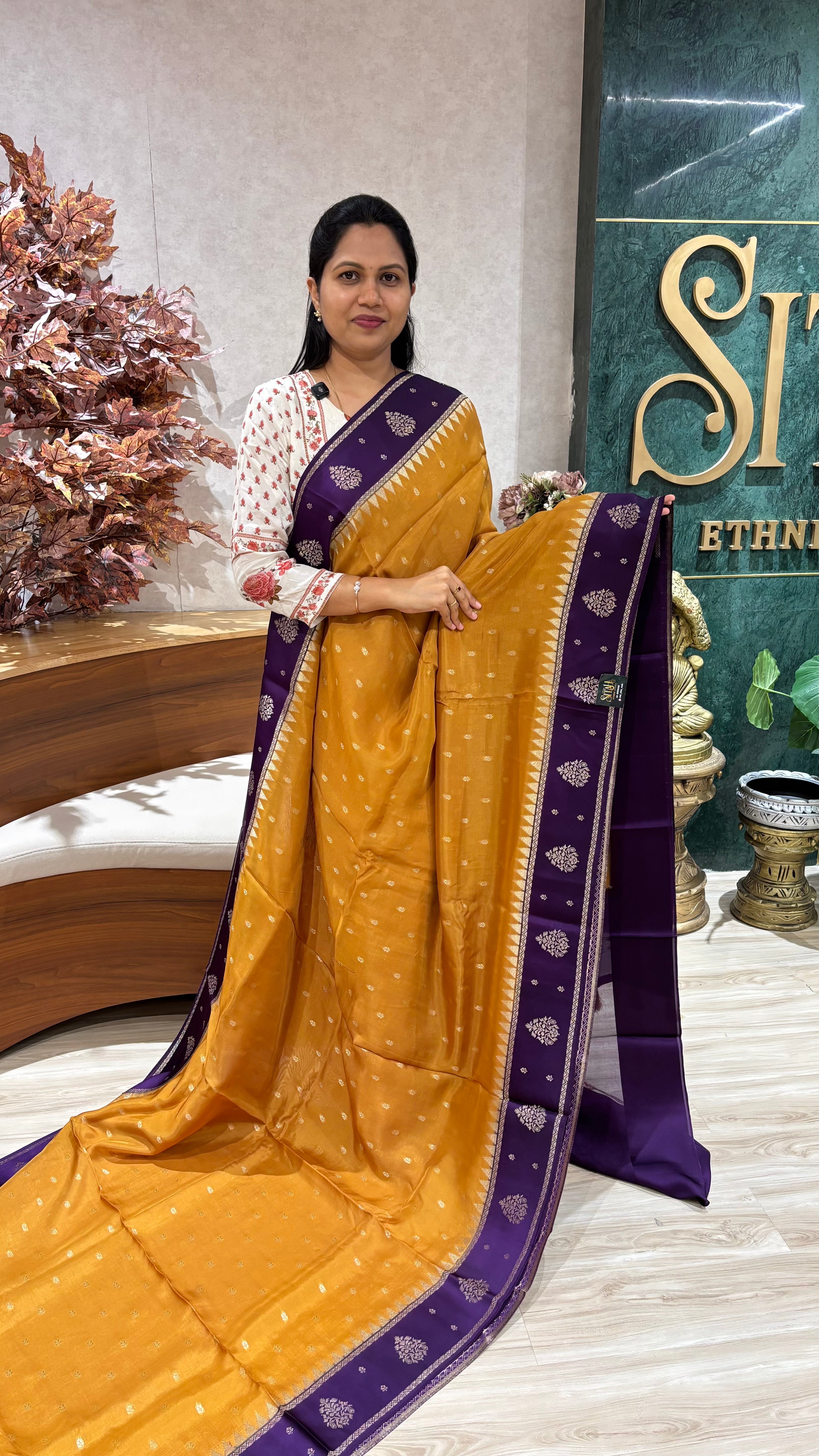 Georgette jhamdhani pallu