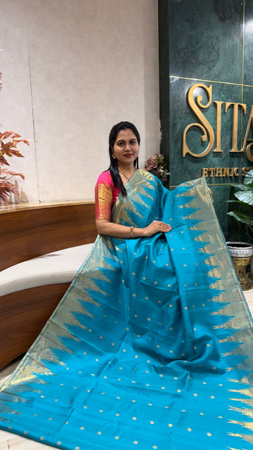 Handloom gadwal tissue border