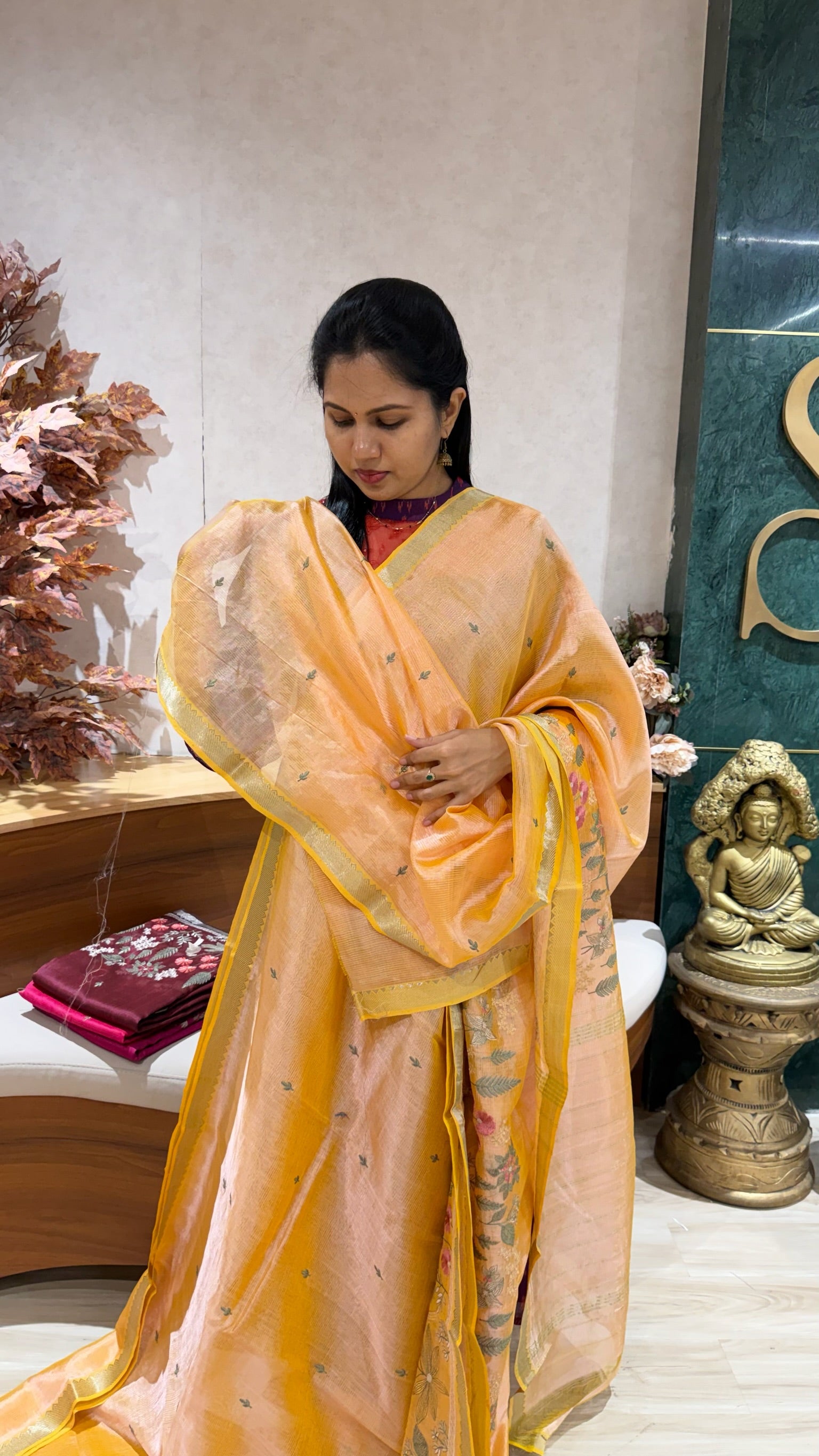 Handloom Mangalgiri embroidery