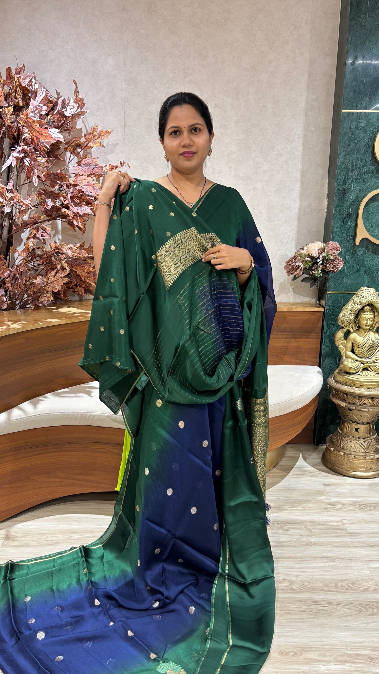 Manipuri Kota peacock blue