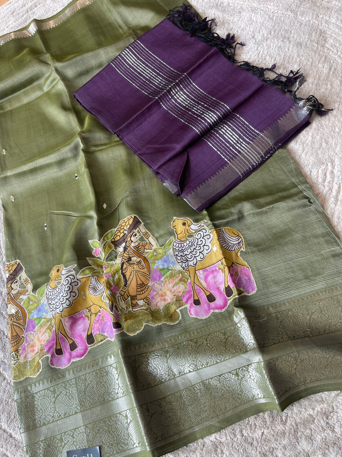 Mangalgiri dress green