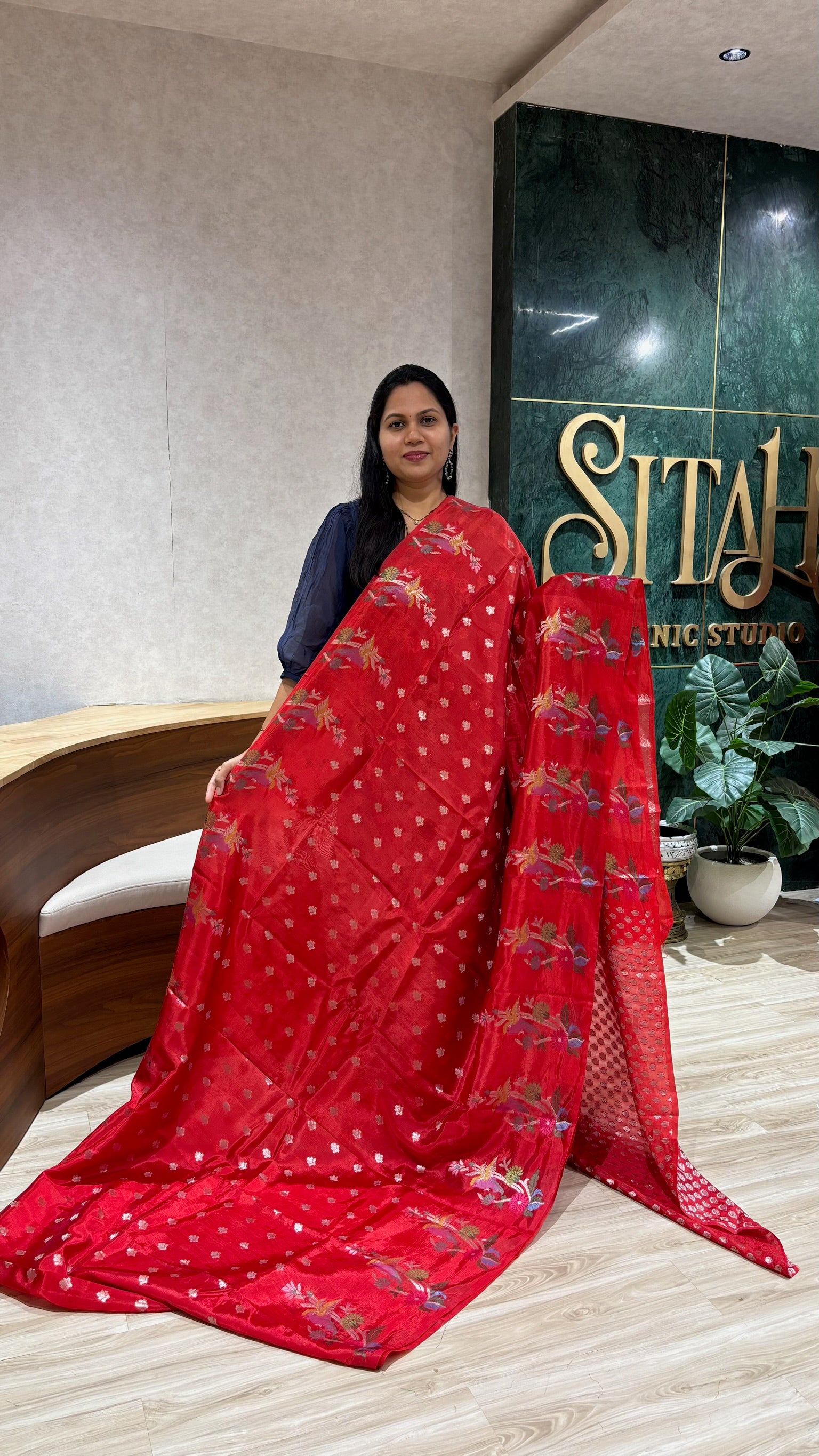 Paper silk buti border