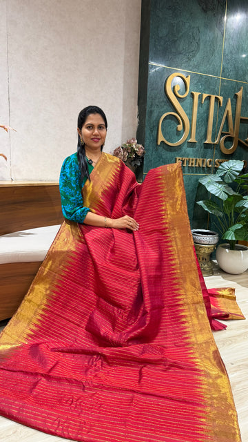 Handloom gadwal tissue border