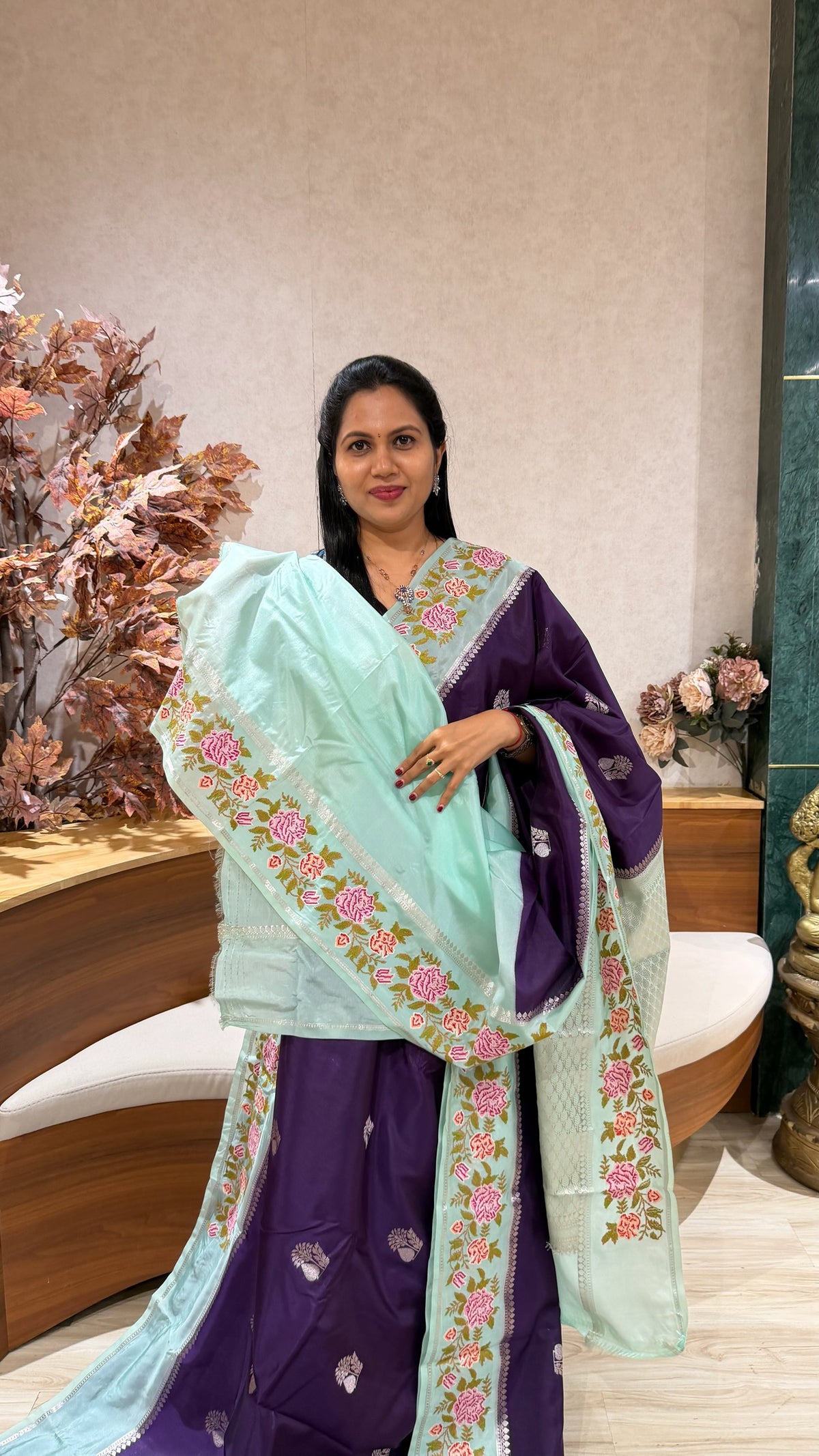 Mango silk embroidery