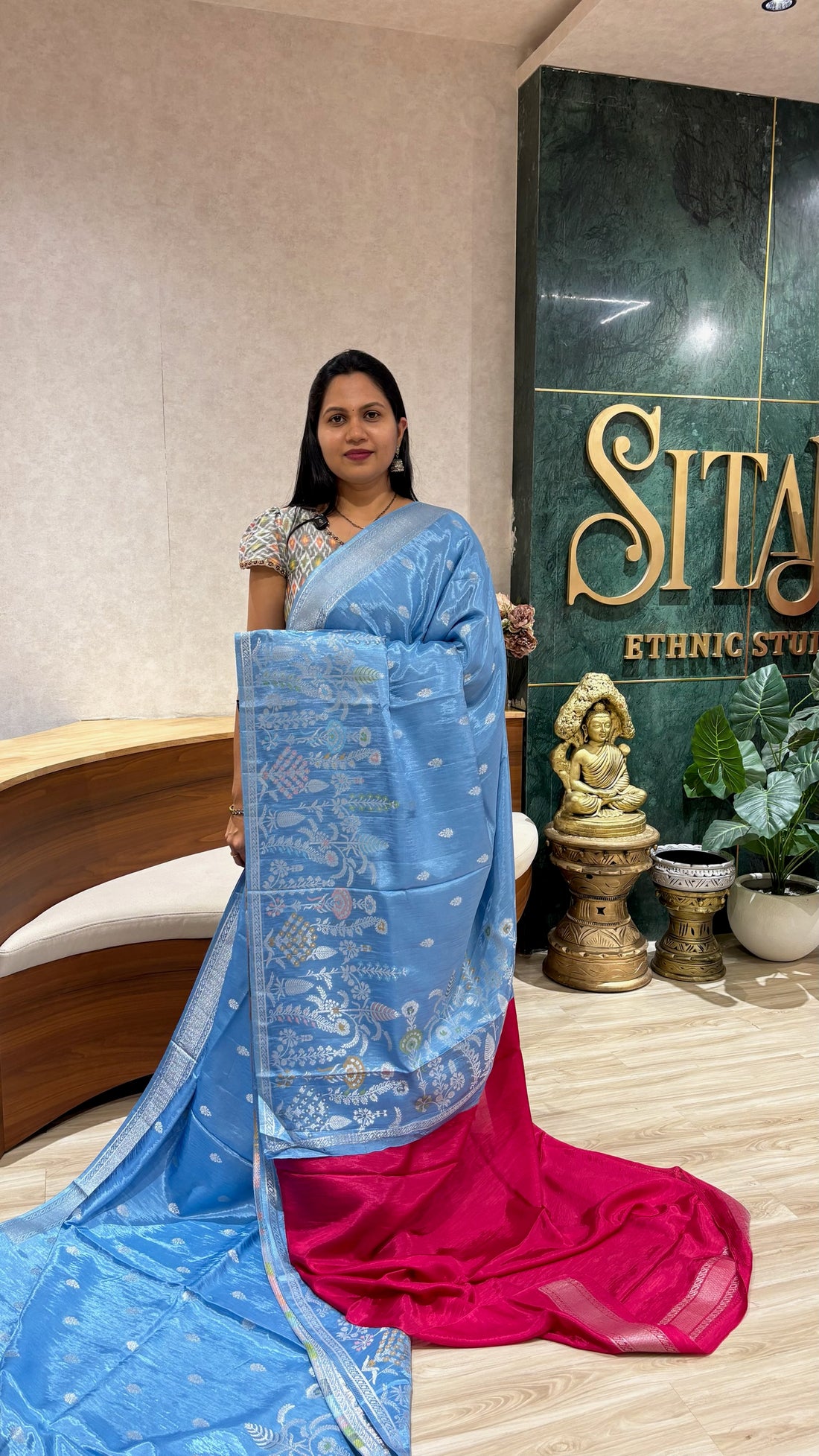 Matka silk sky blue