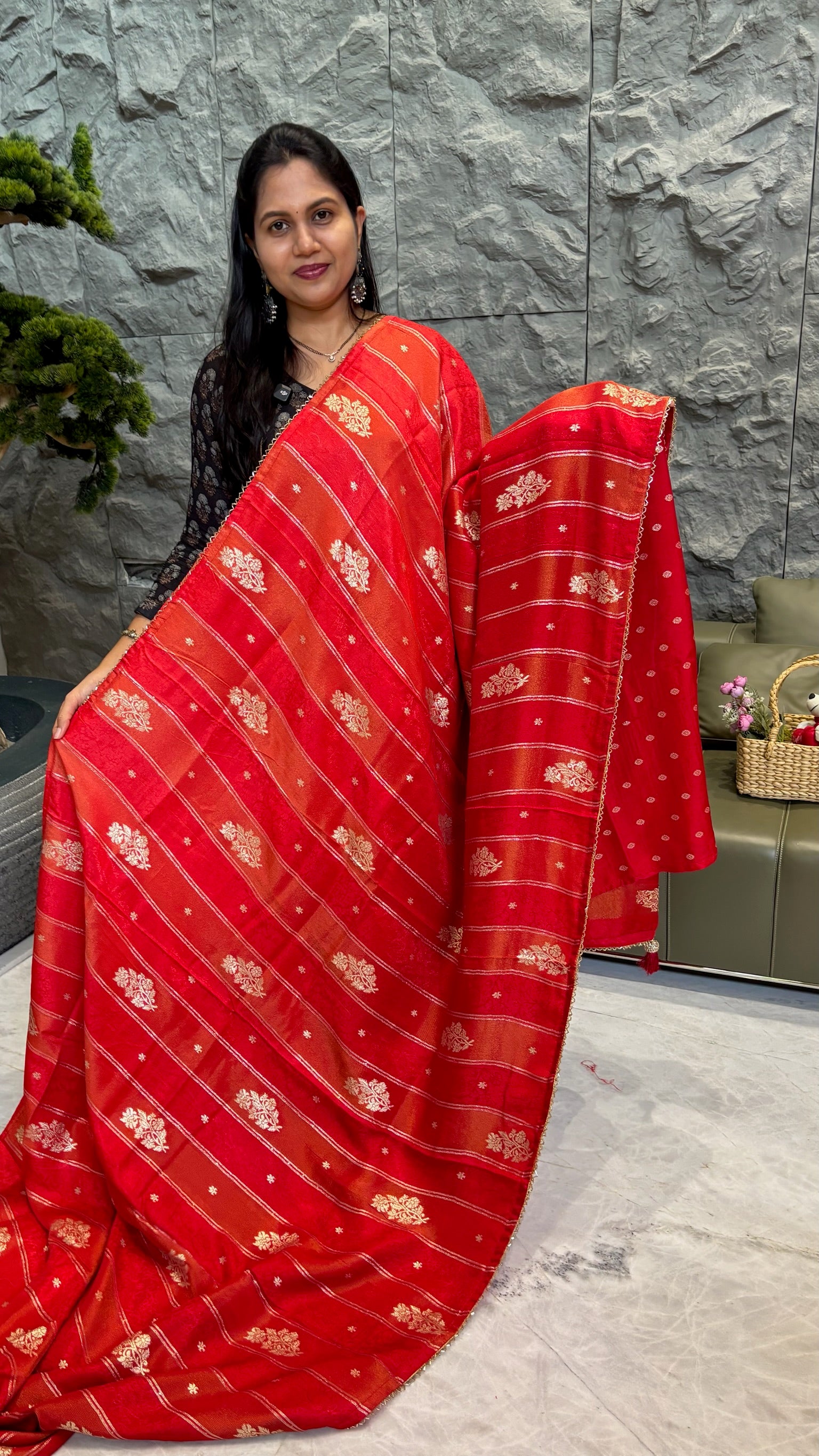Fancy banaras red