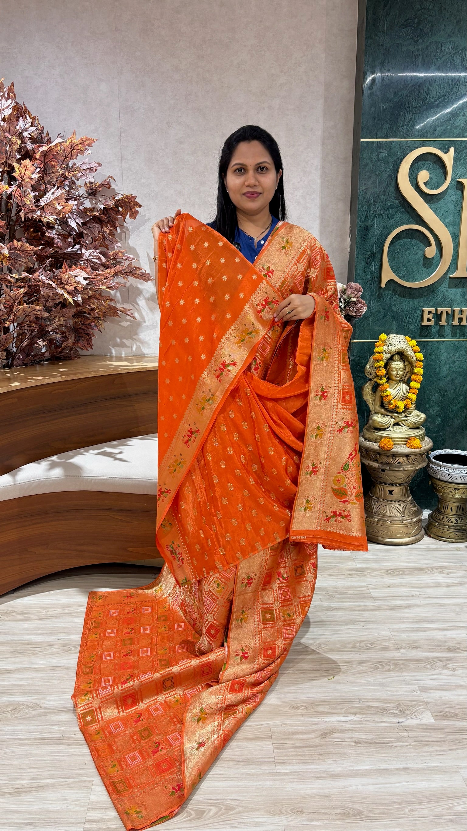 Georgette banaras weaving