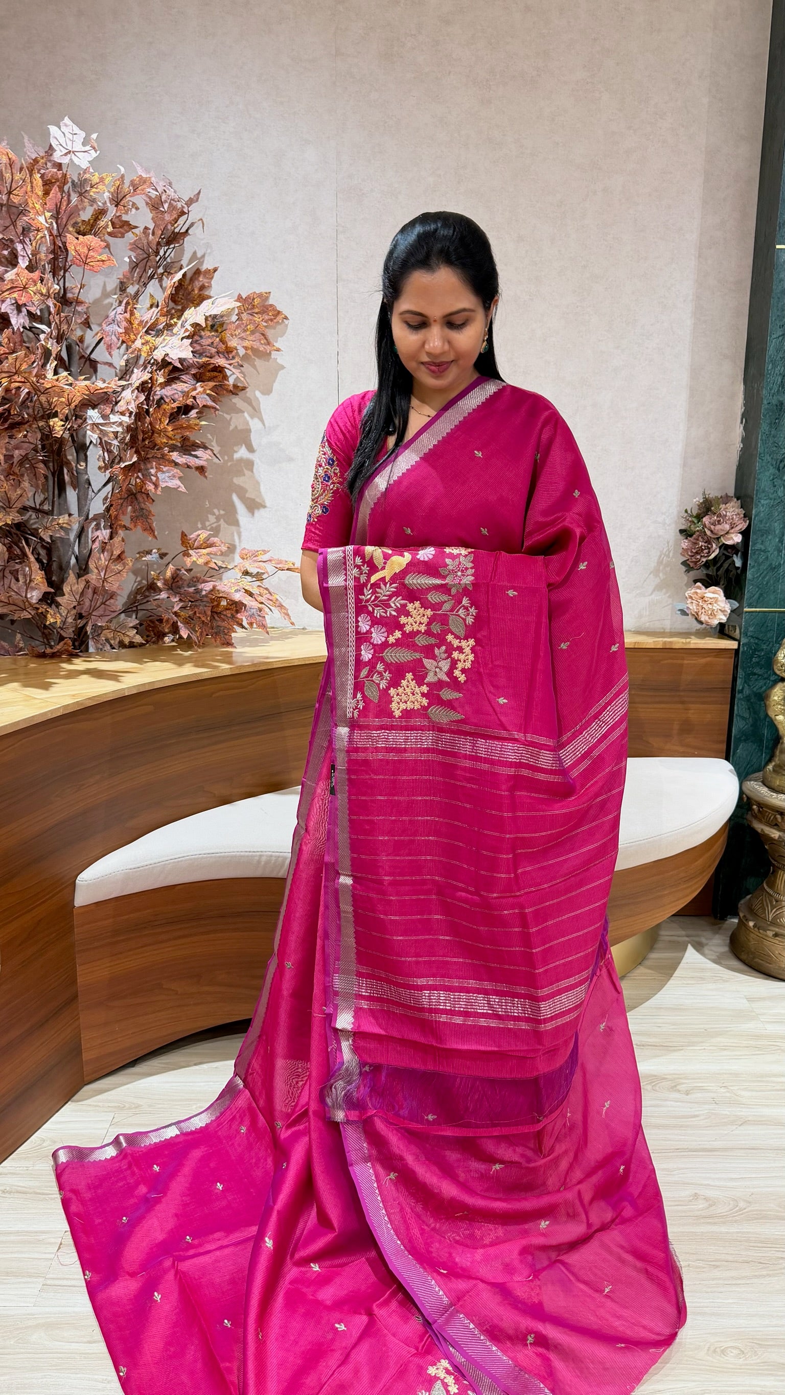 Handloom Mangalgiri embroidery