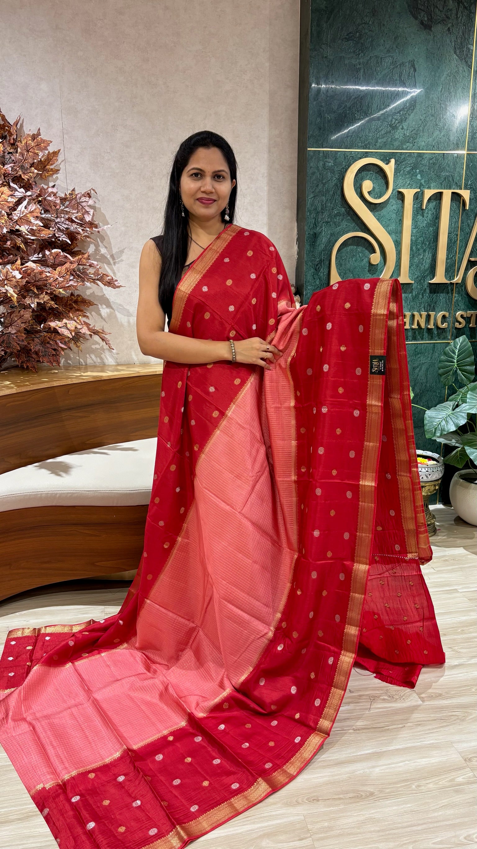 Russian silk checks and border