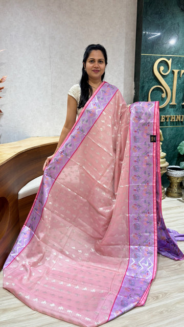 Kota saree peach