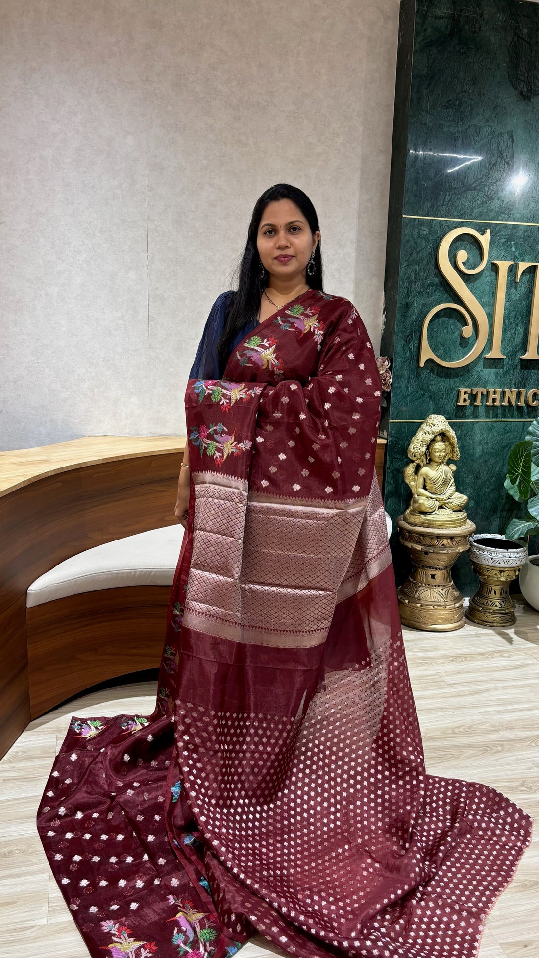 Paper silk buti border