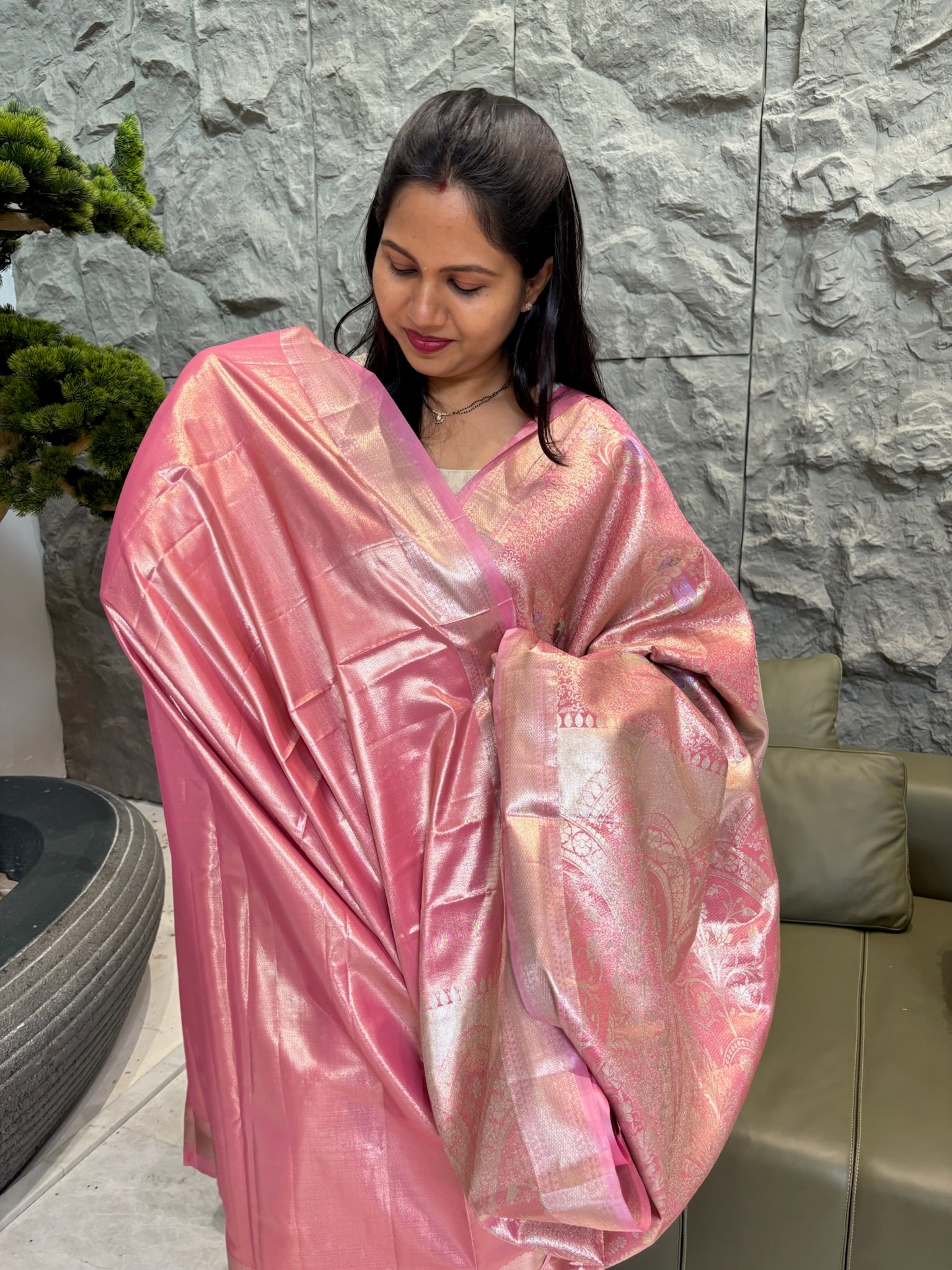 Fancy kanchi baby pink