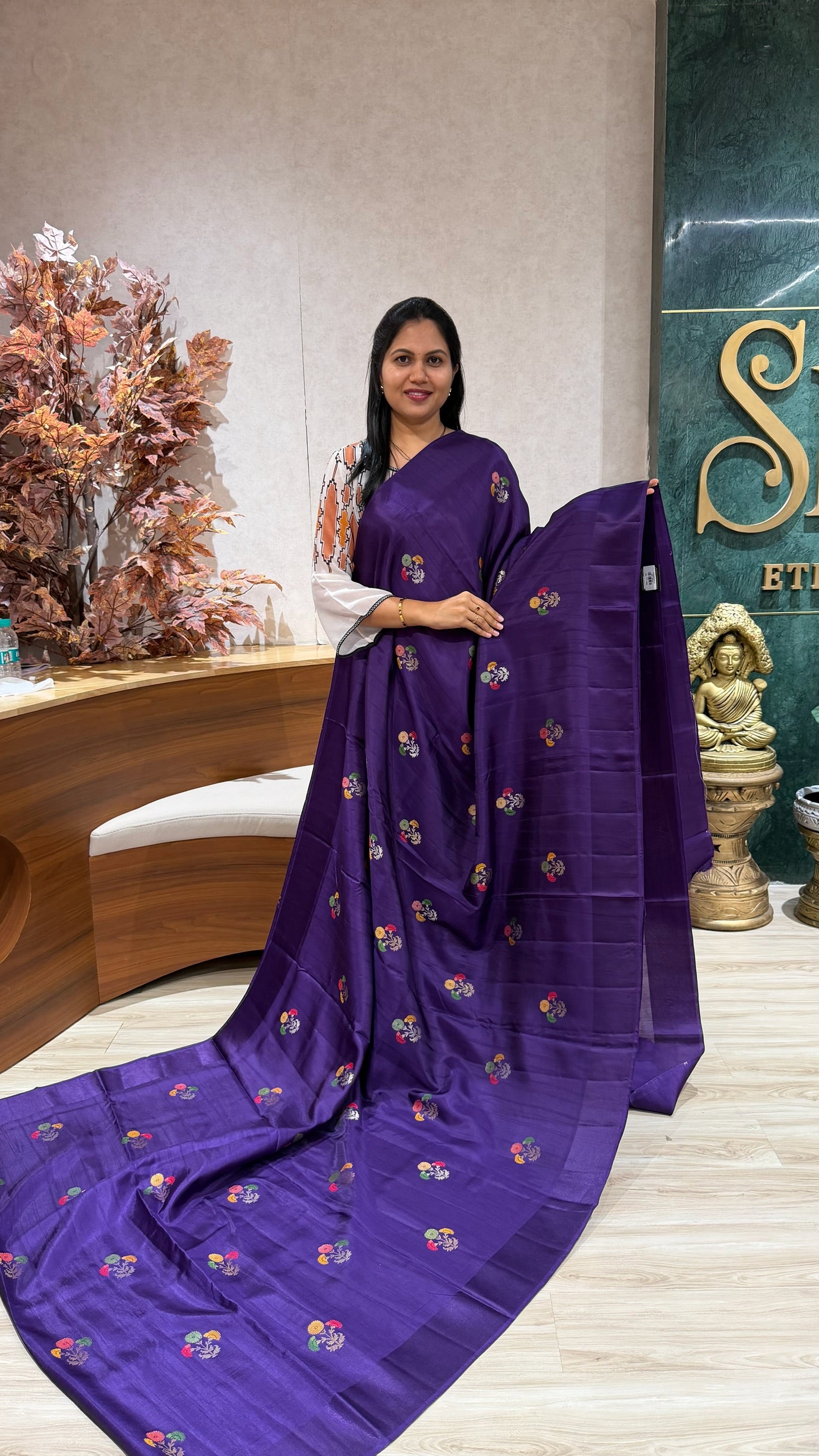 Fancy tussar purple