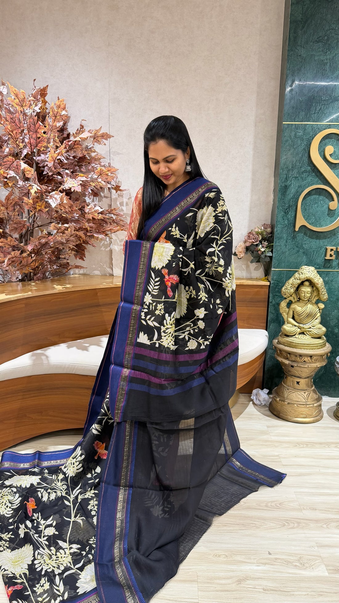 Digital print sarees