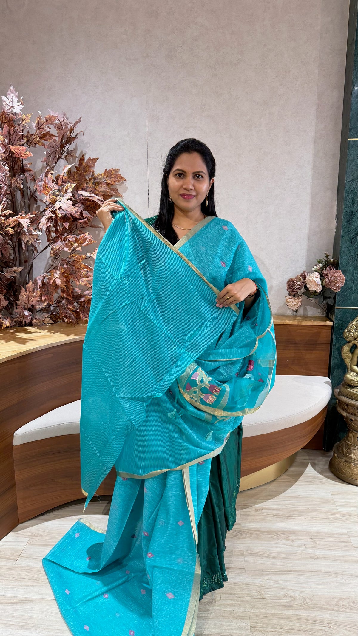 Fancy cotton jhamdhani pallu