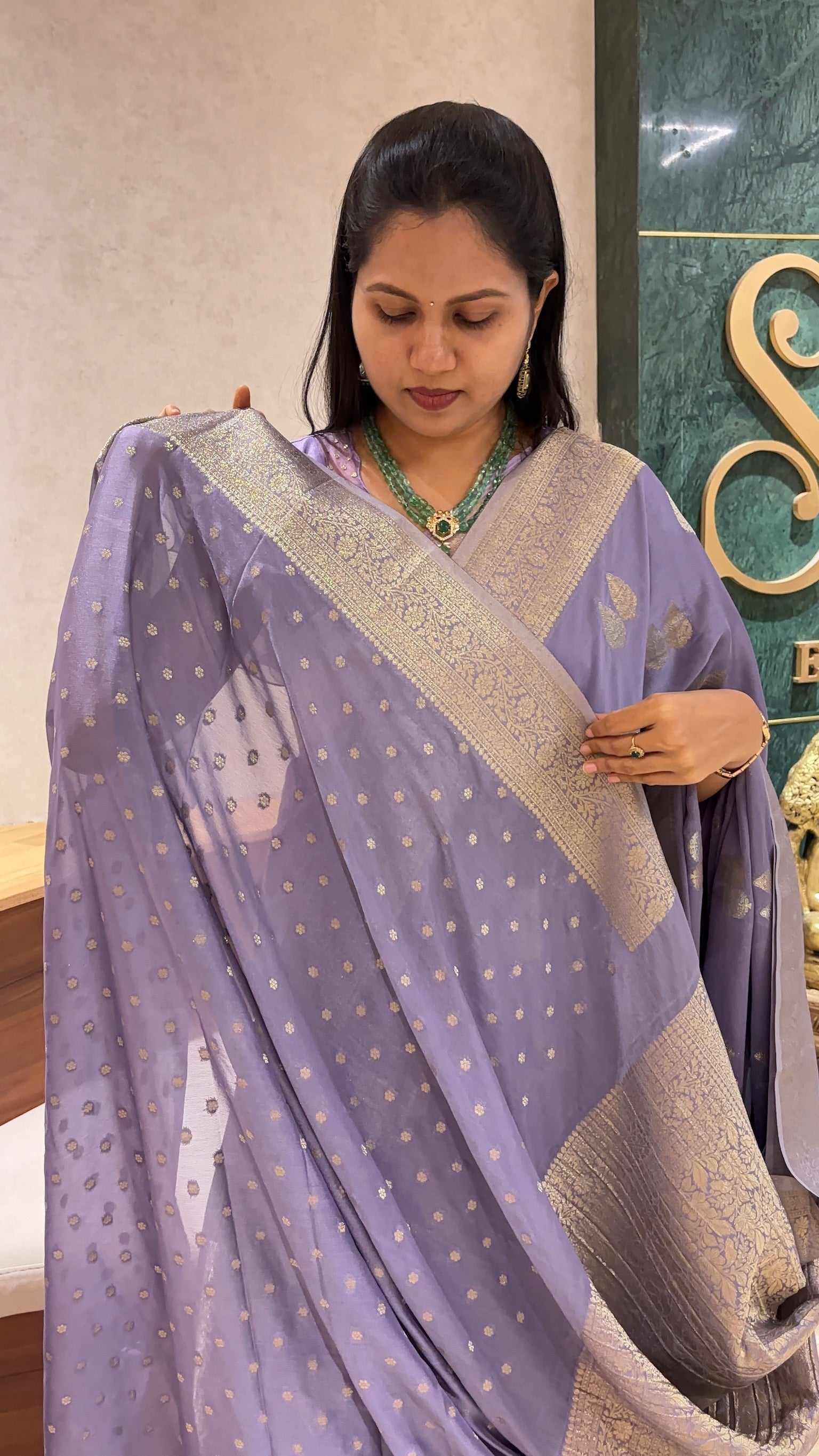 Pure georgette lavender