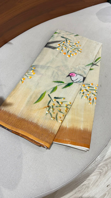 Kota hand paint saree