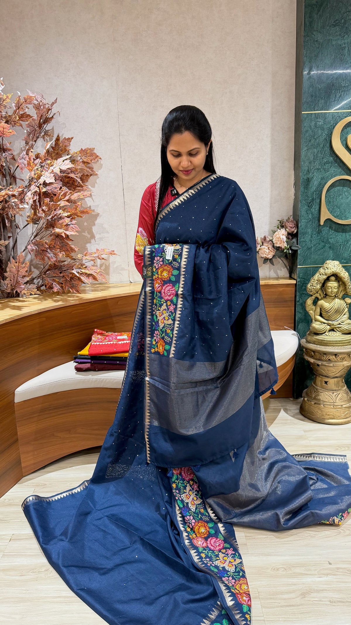 Tussar embroidery