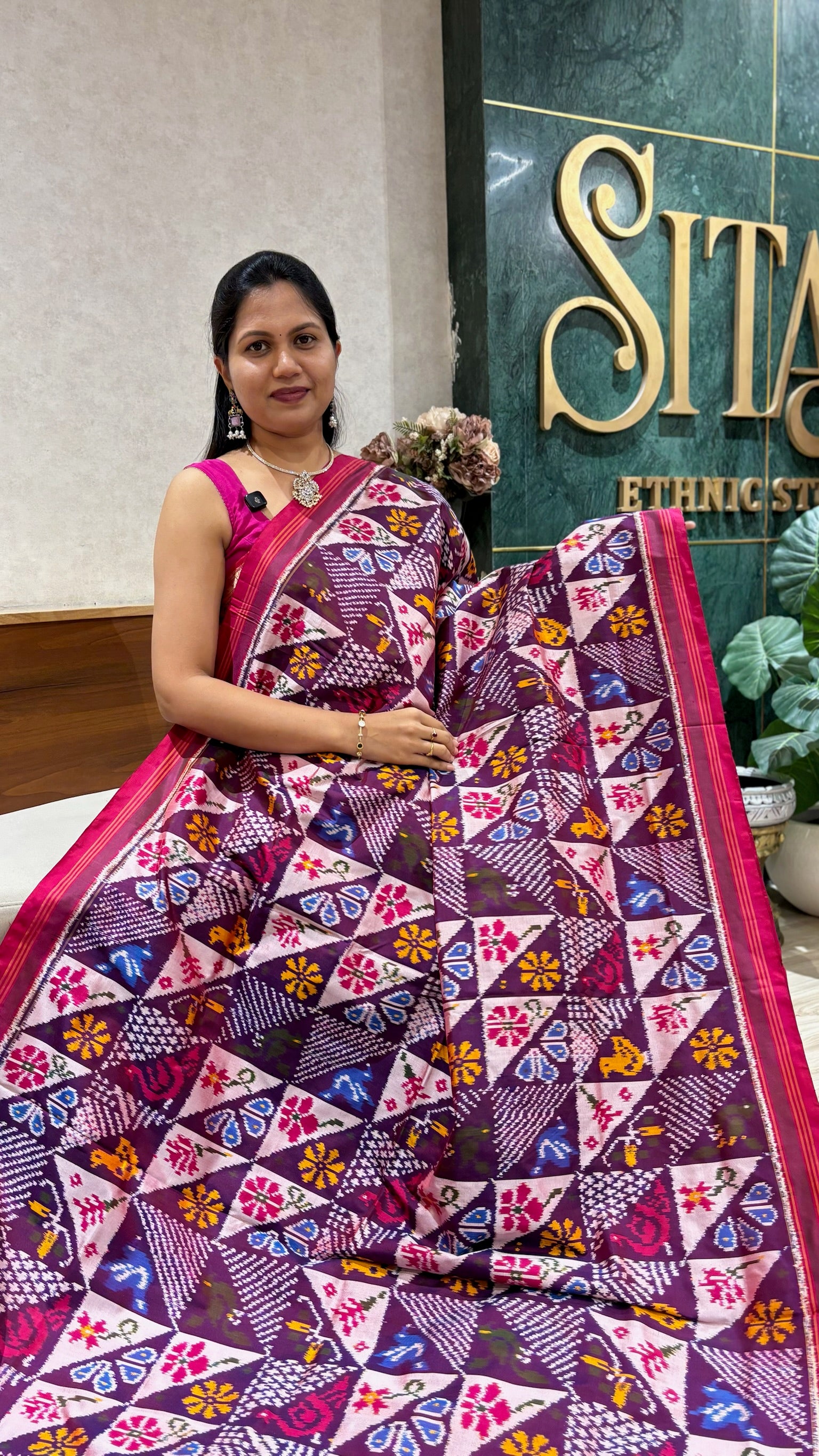 Handloom ikkat pattu