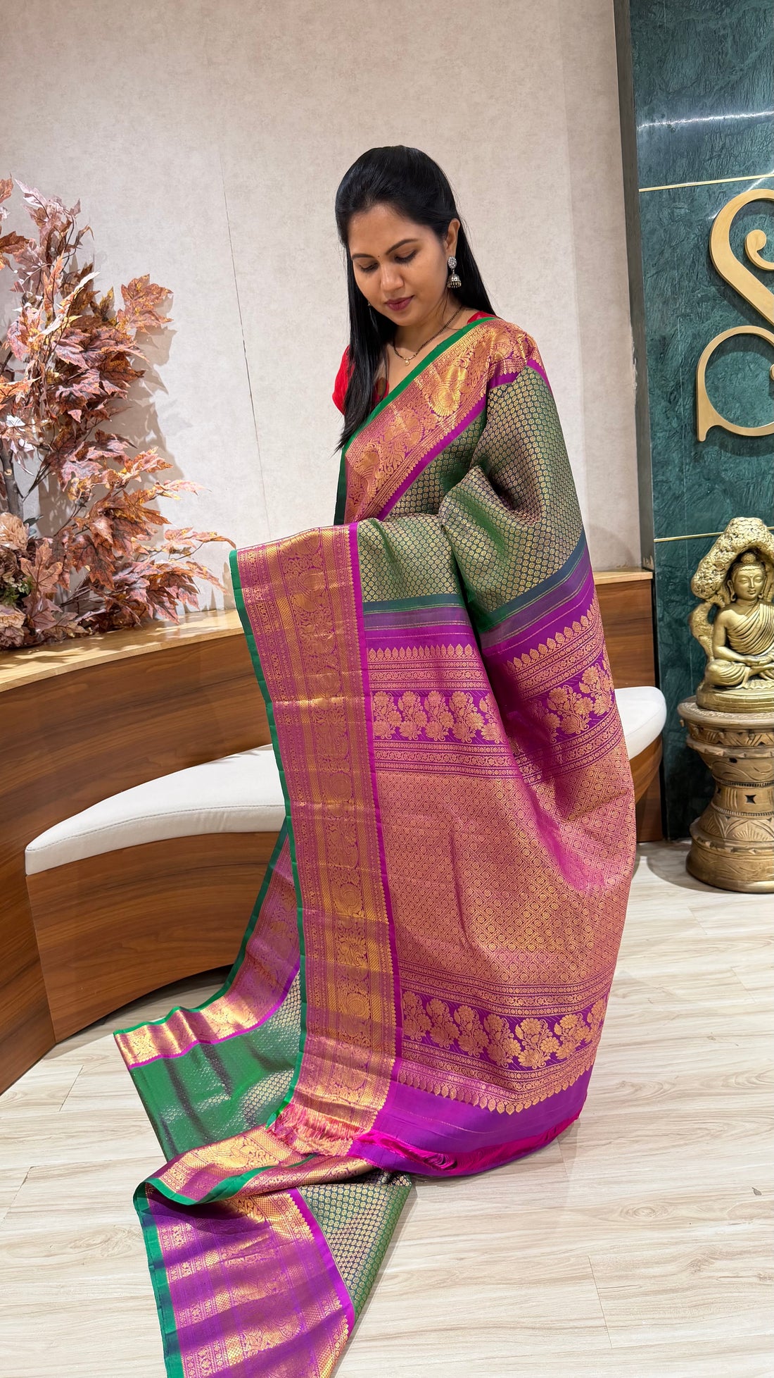 Brocade gadwal pattu