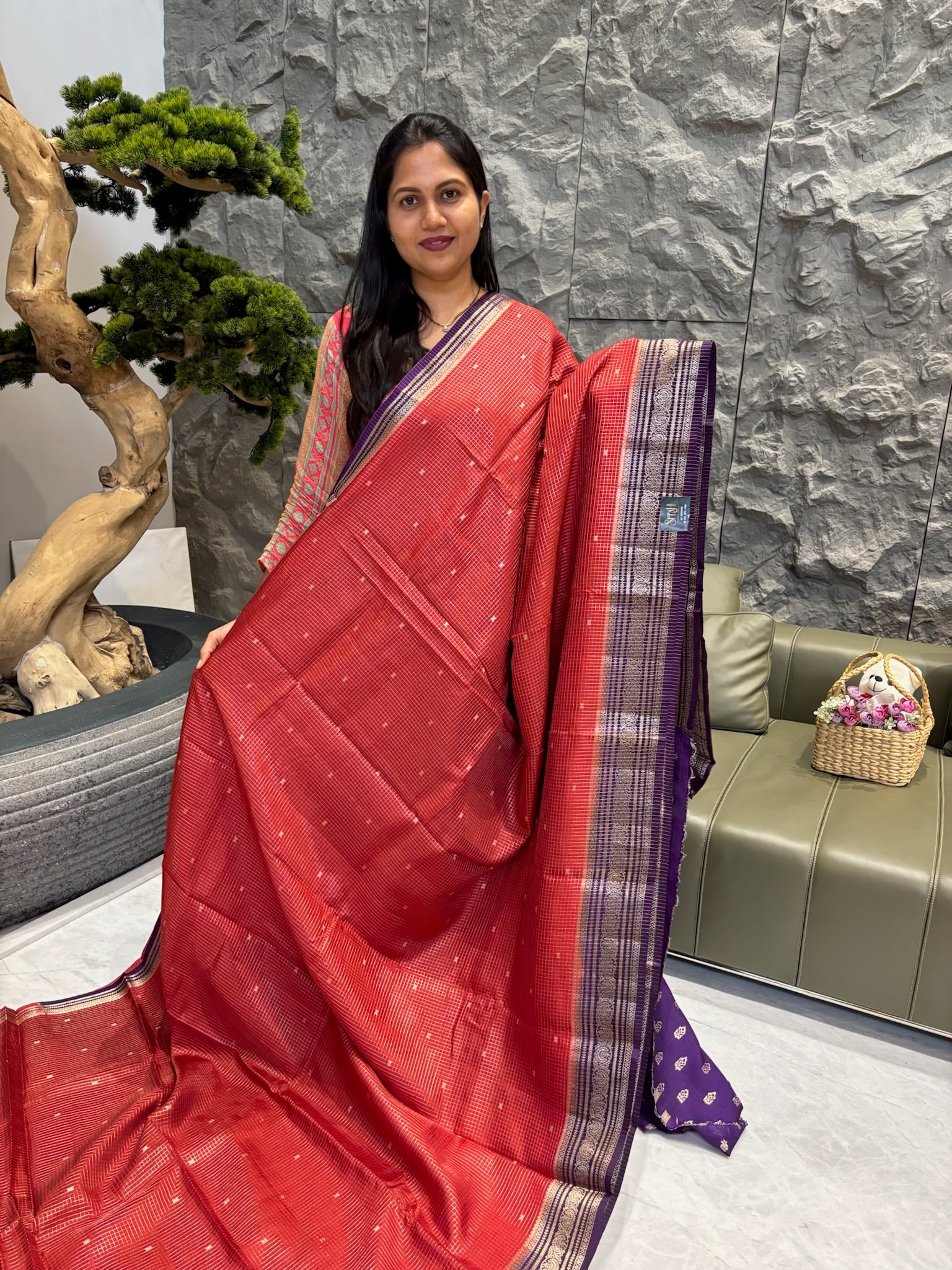 Mysore silk red