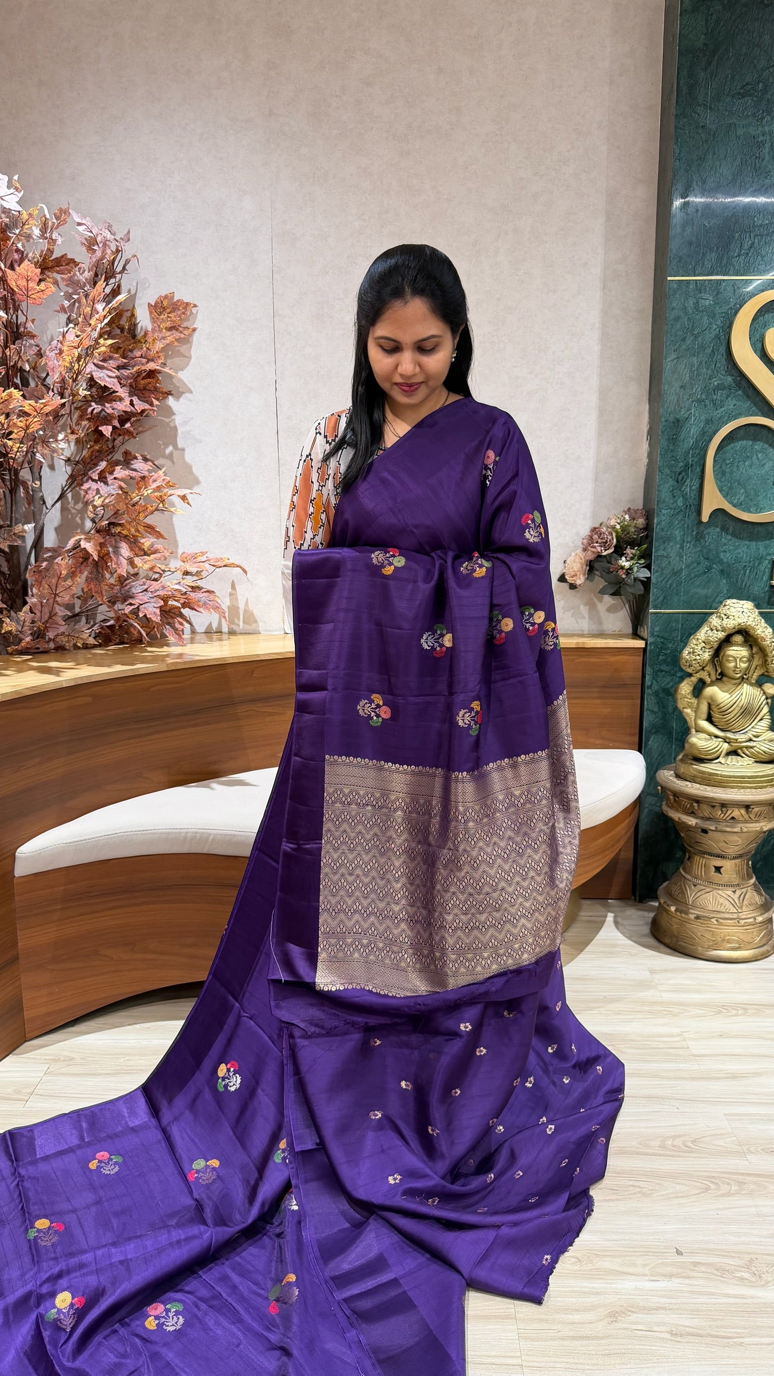 Fancy tussar purple