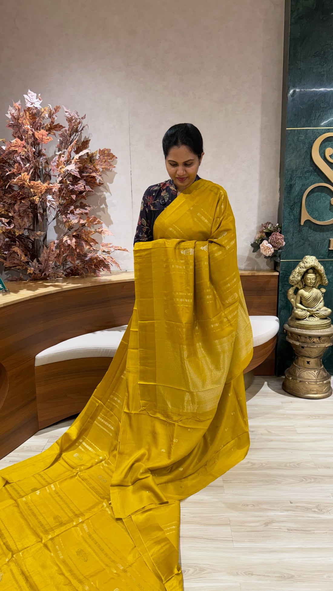 Fancy tussar yellow