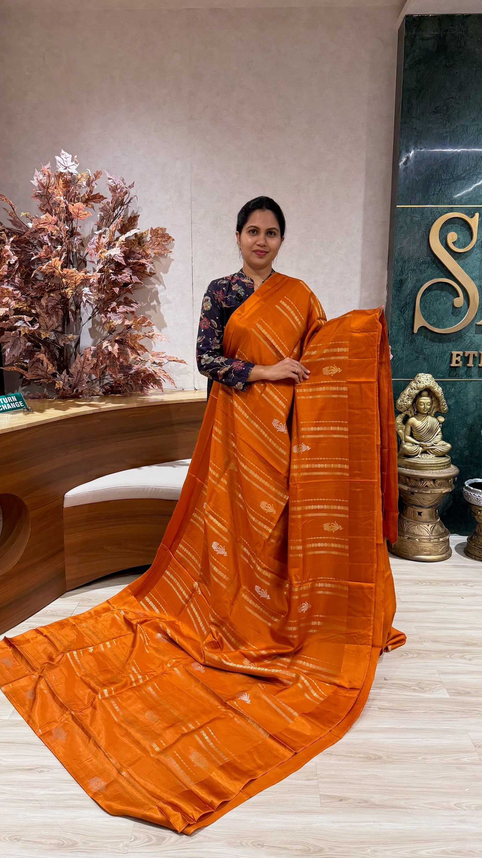 Fancy tussar orange