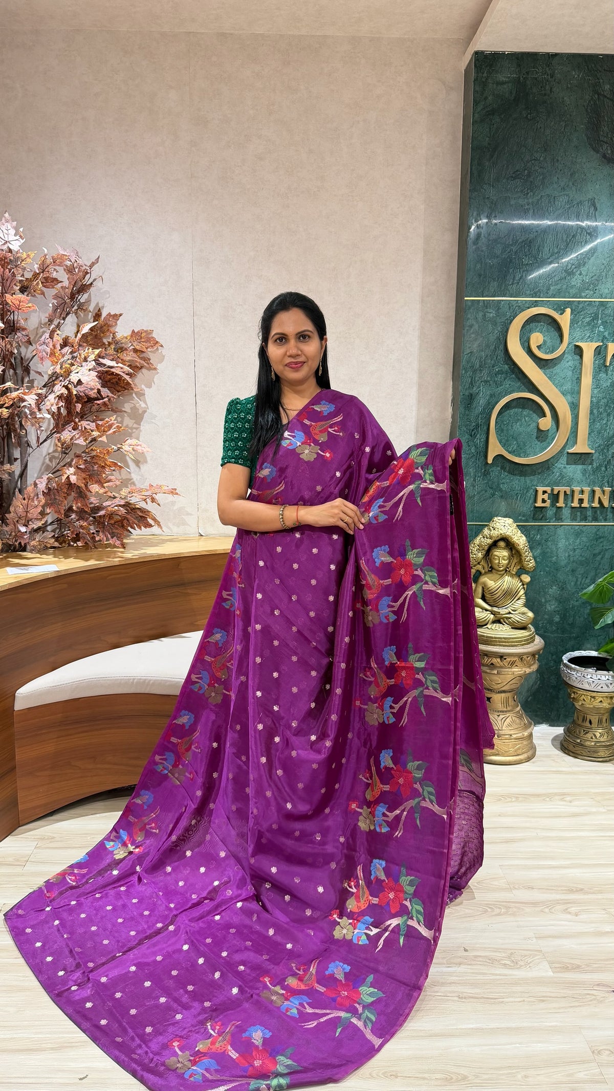 Paper silk saree sale