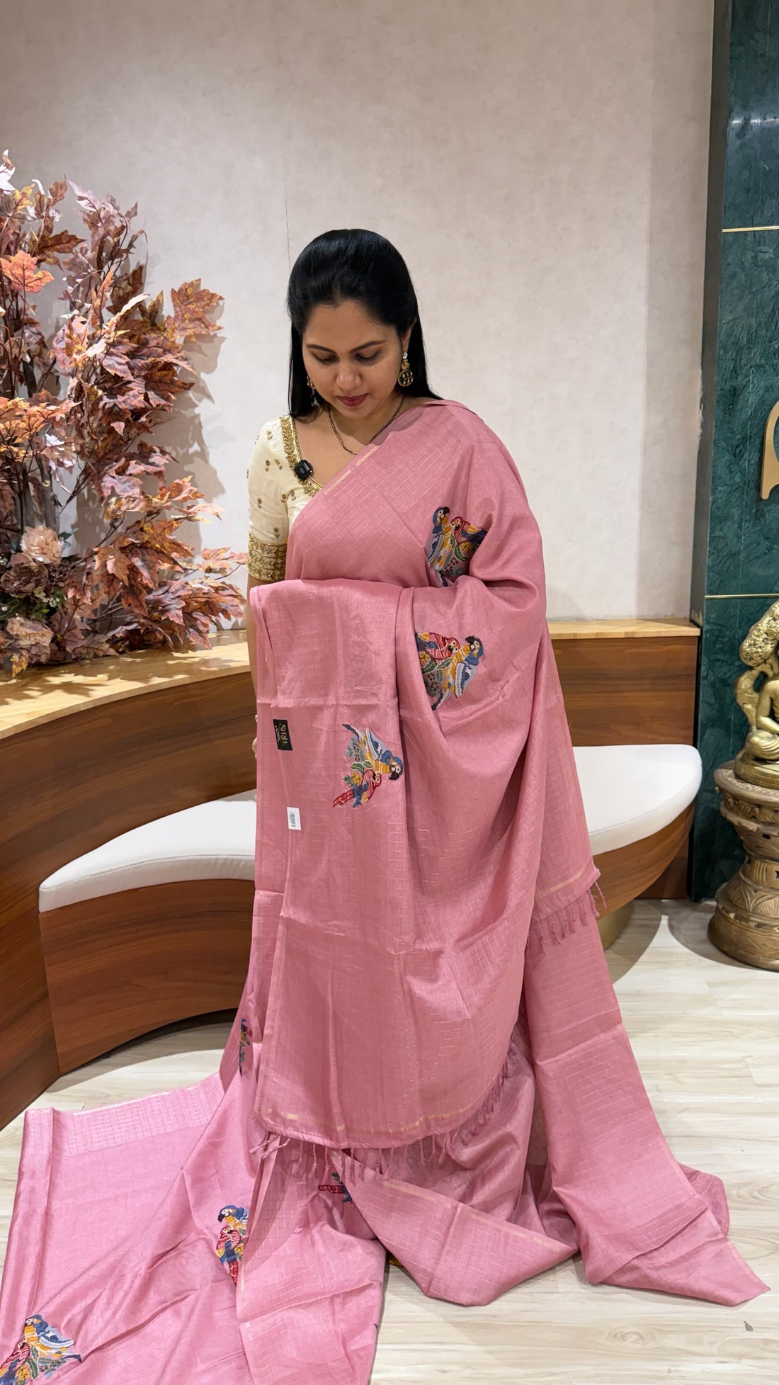 Tussar embroidery