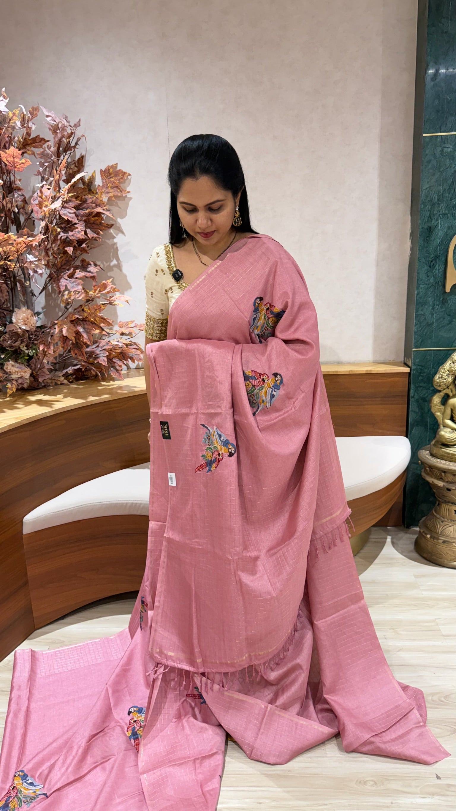 Tussar embroidery