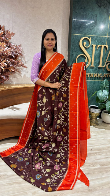 Tussar georgette jhamdani