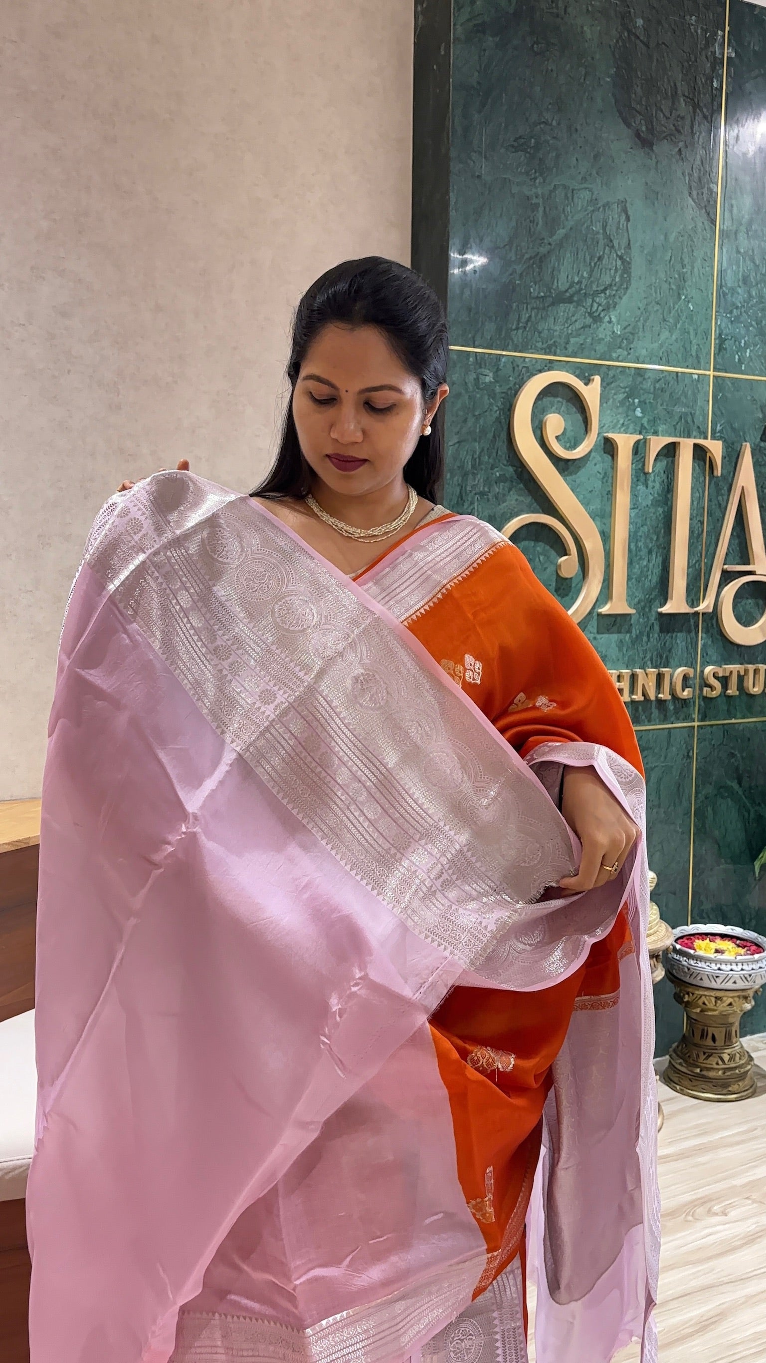 Chanderi mango pattu