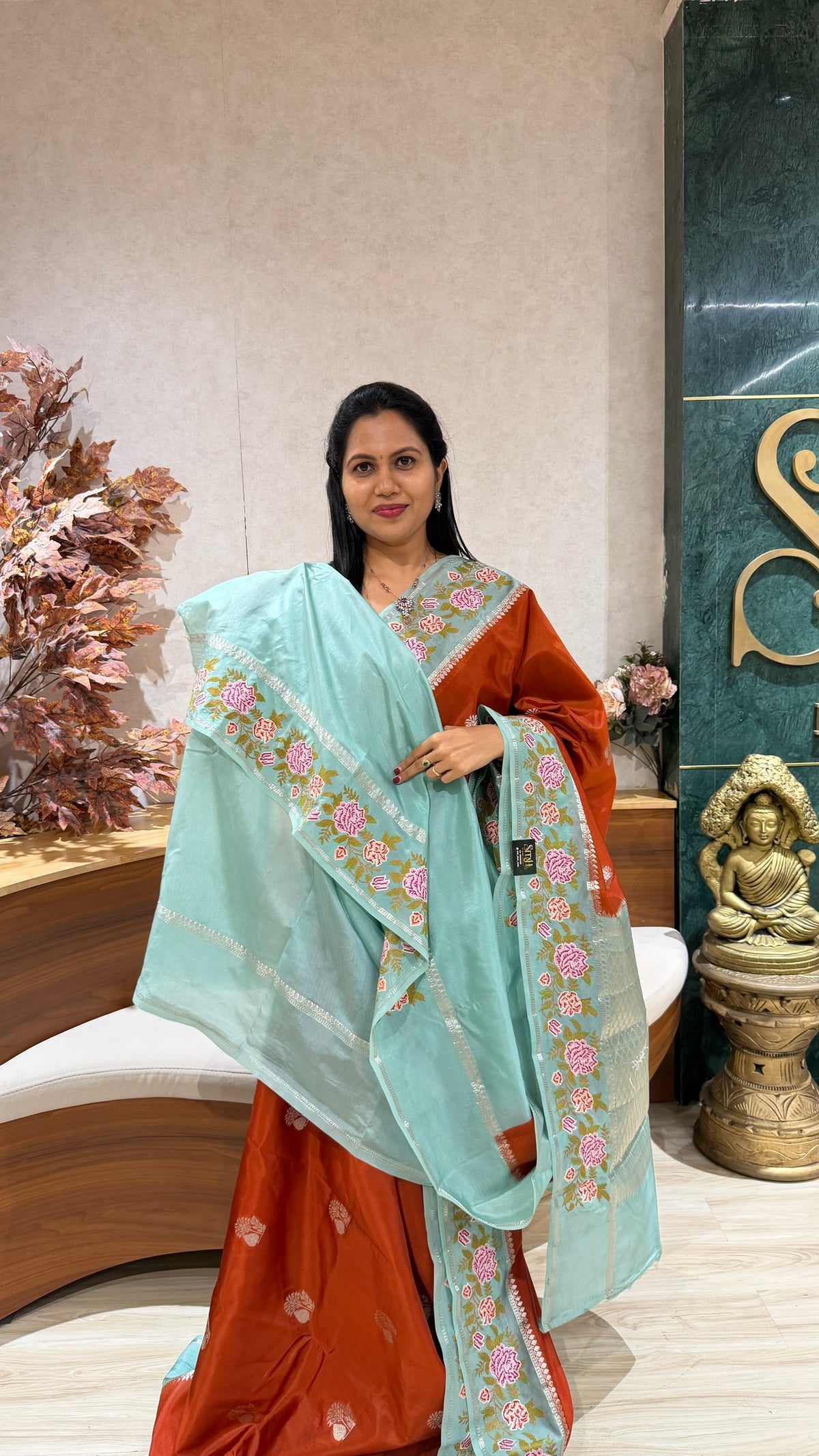 Mango silk embroidery