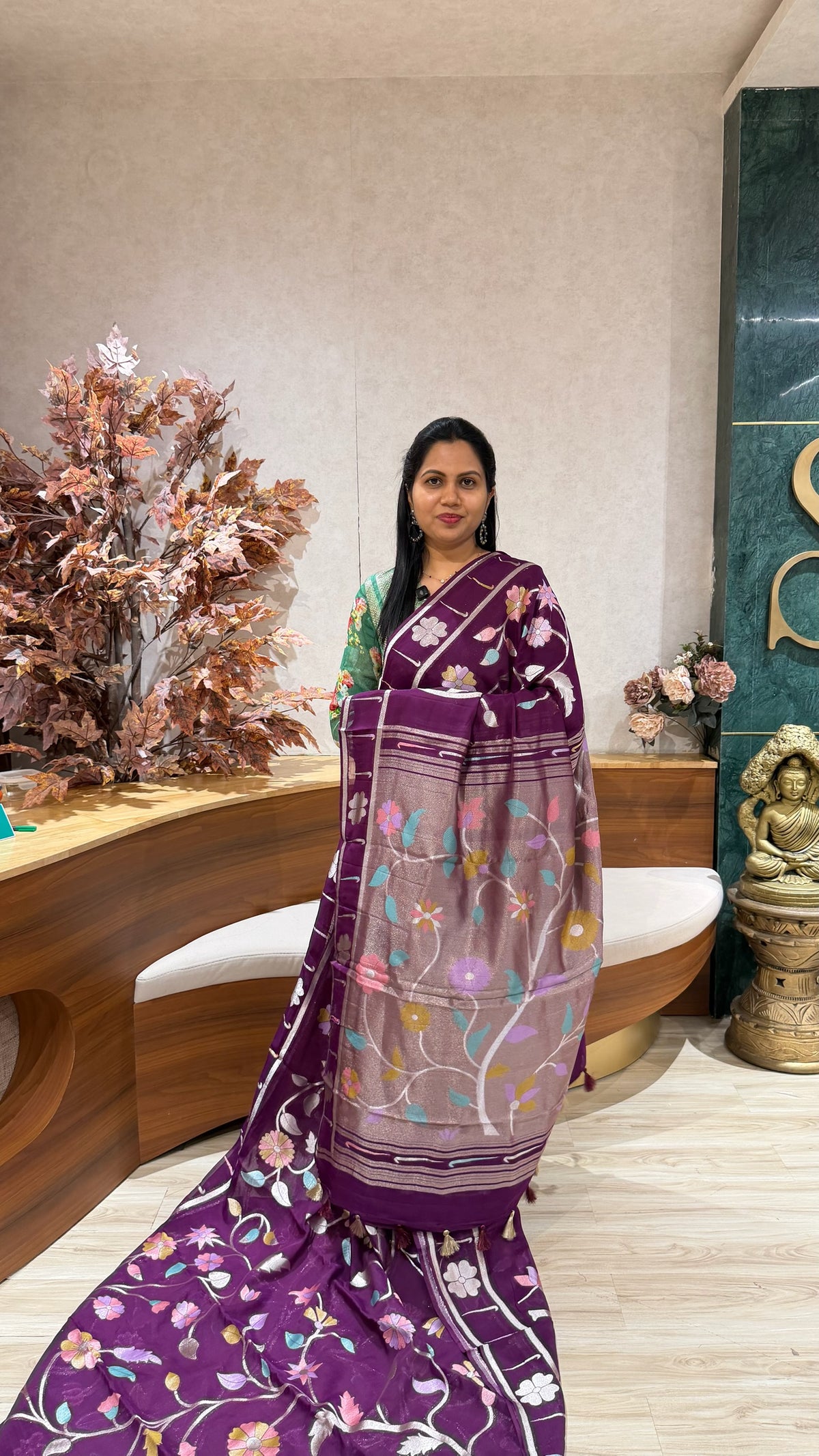 Pure georgette jhamdani