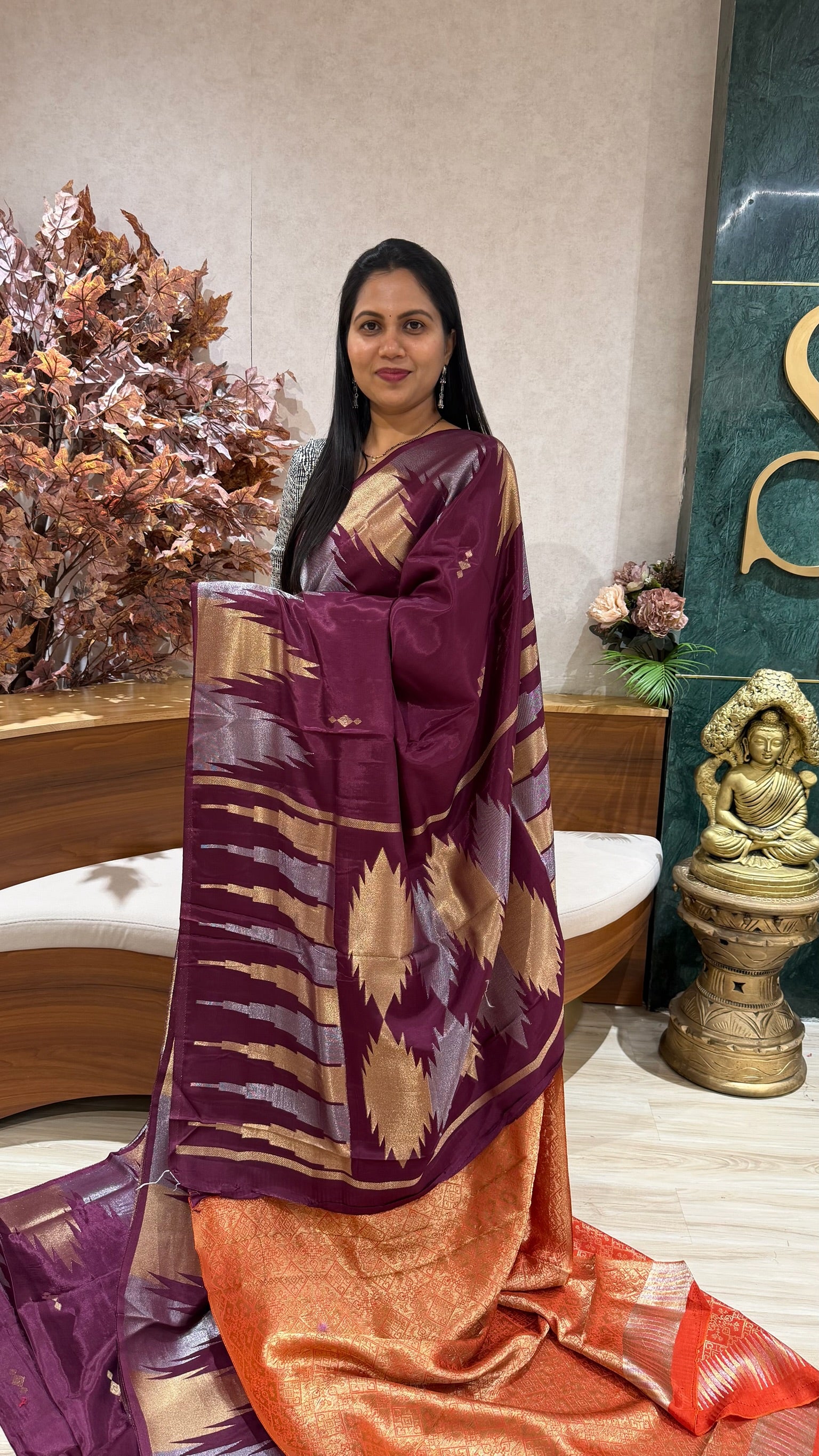 Russian silk temple border