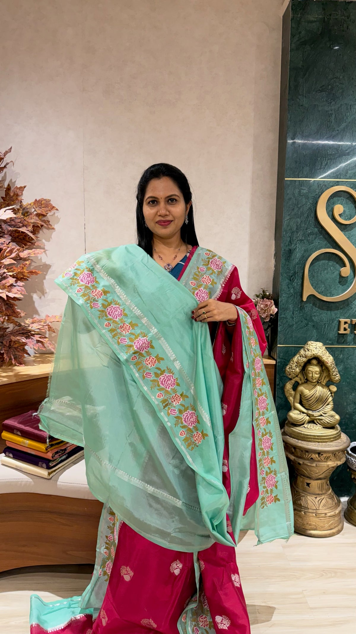 Mango silk embroidery