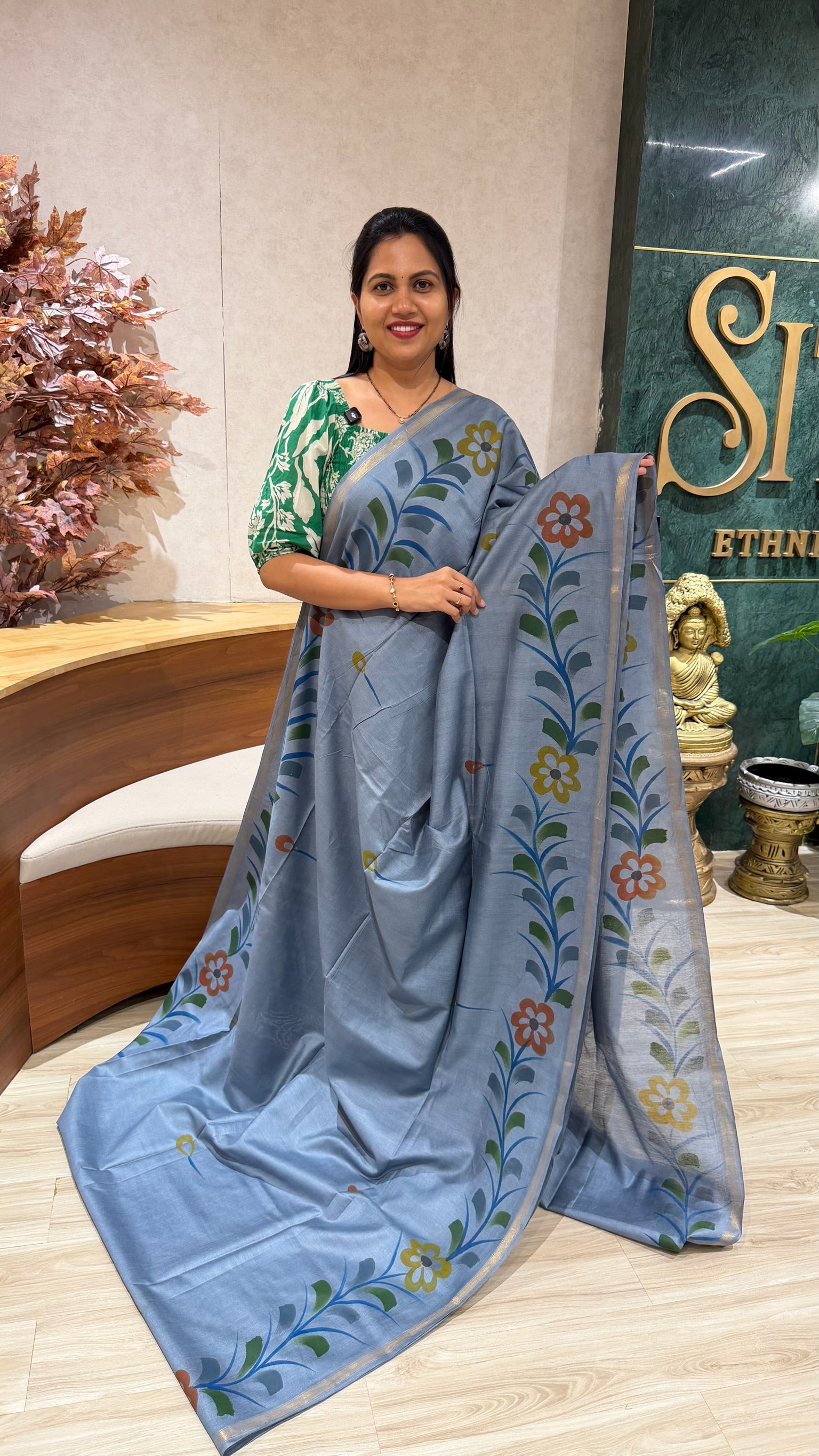 Tussar hand paint