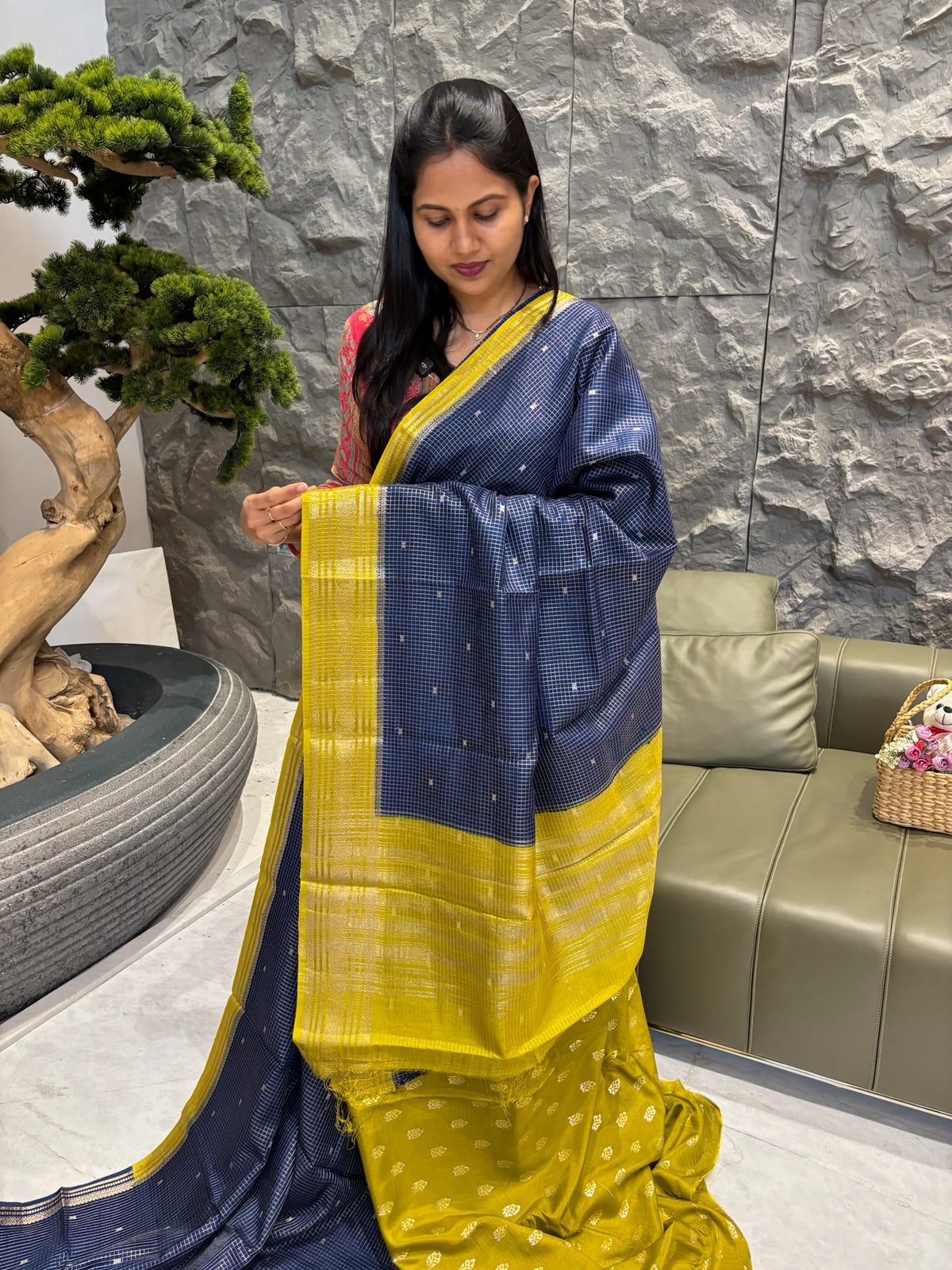 Mysore silk blue