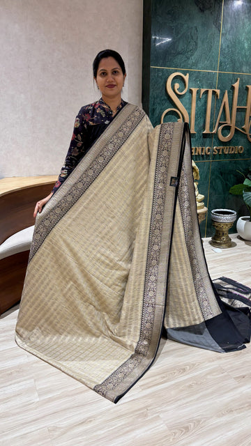 Banaras weaving black