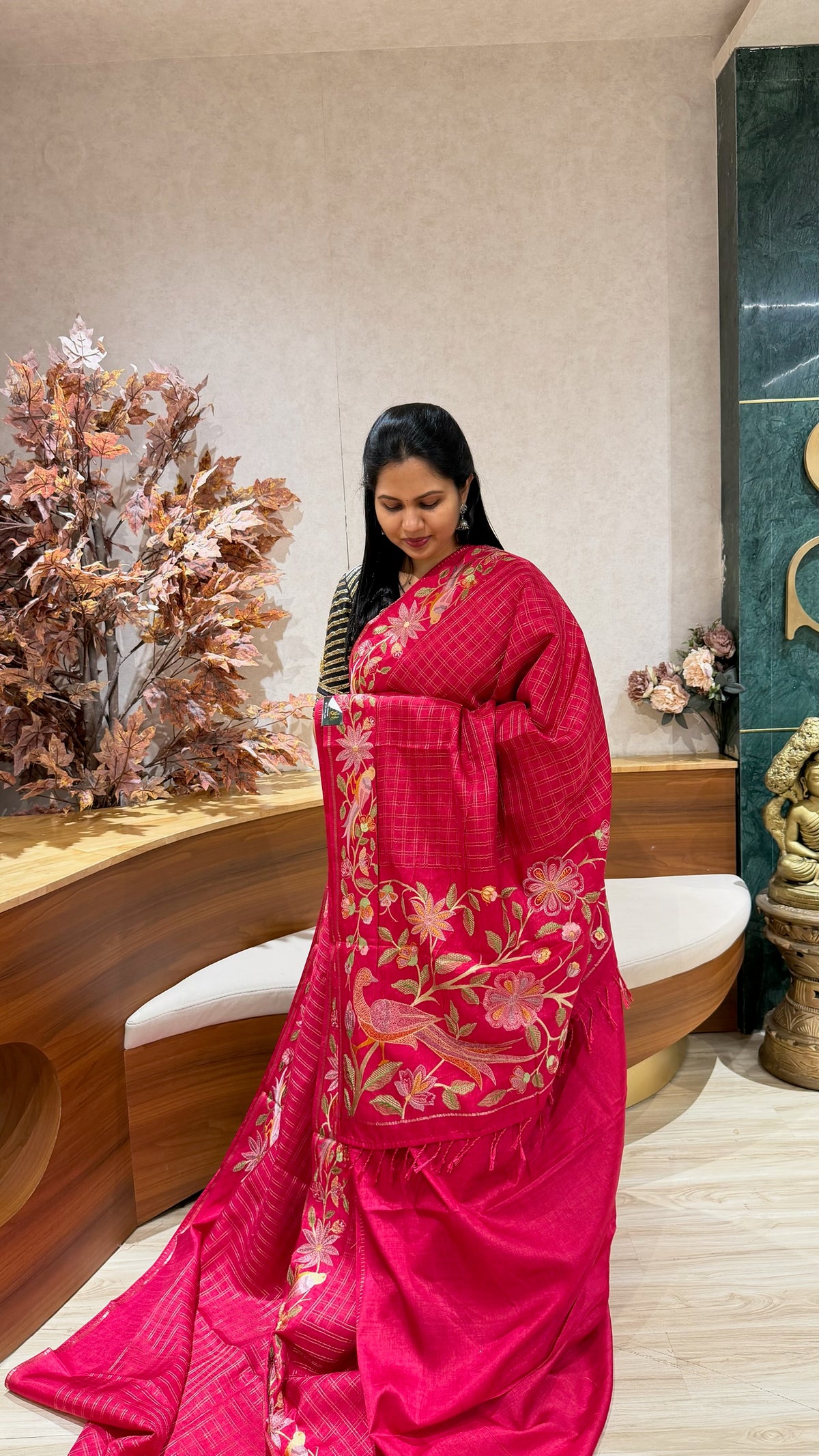 Tussar embroidery