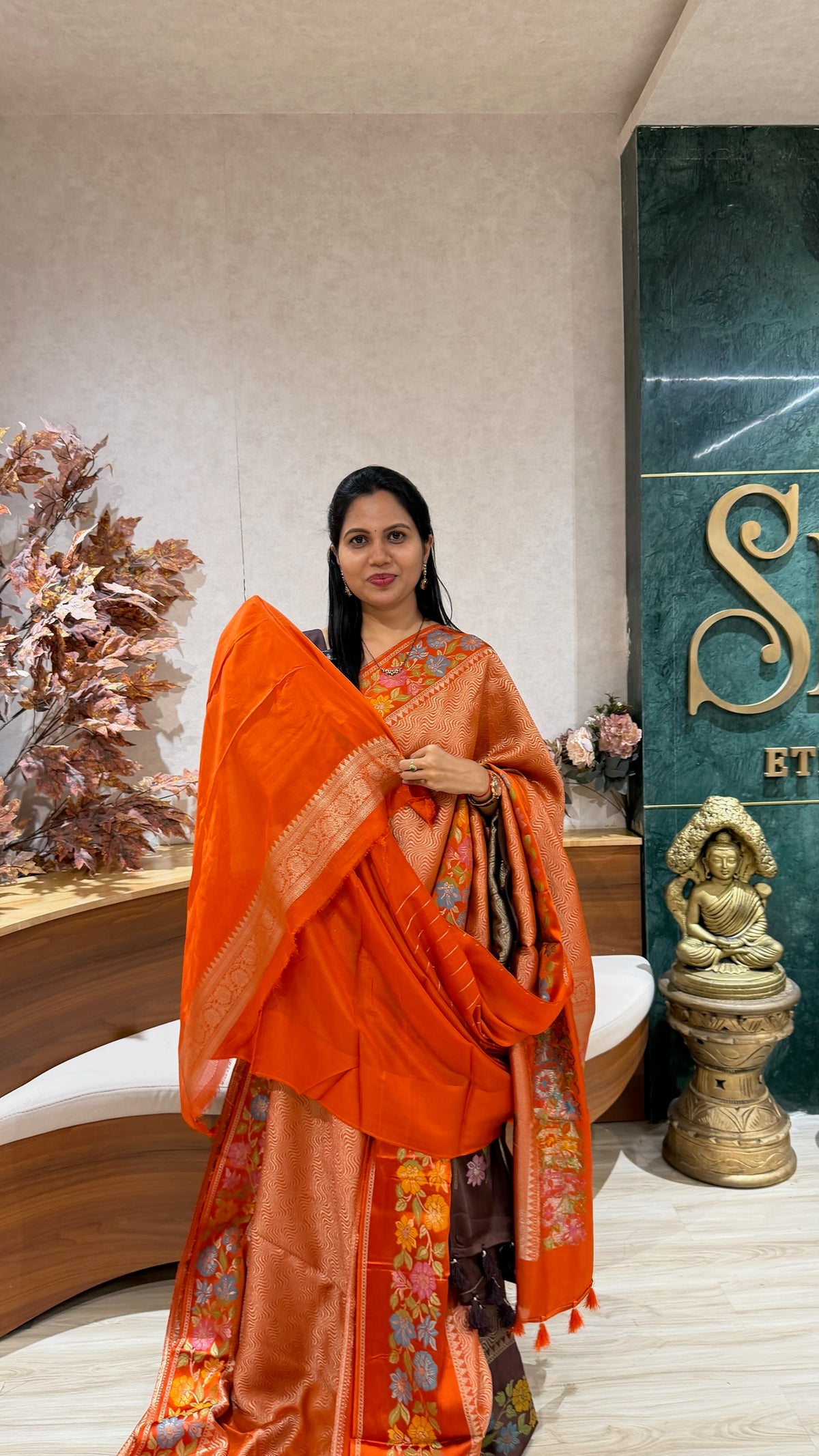 Georgette banaras weaving