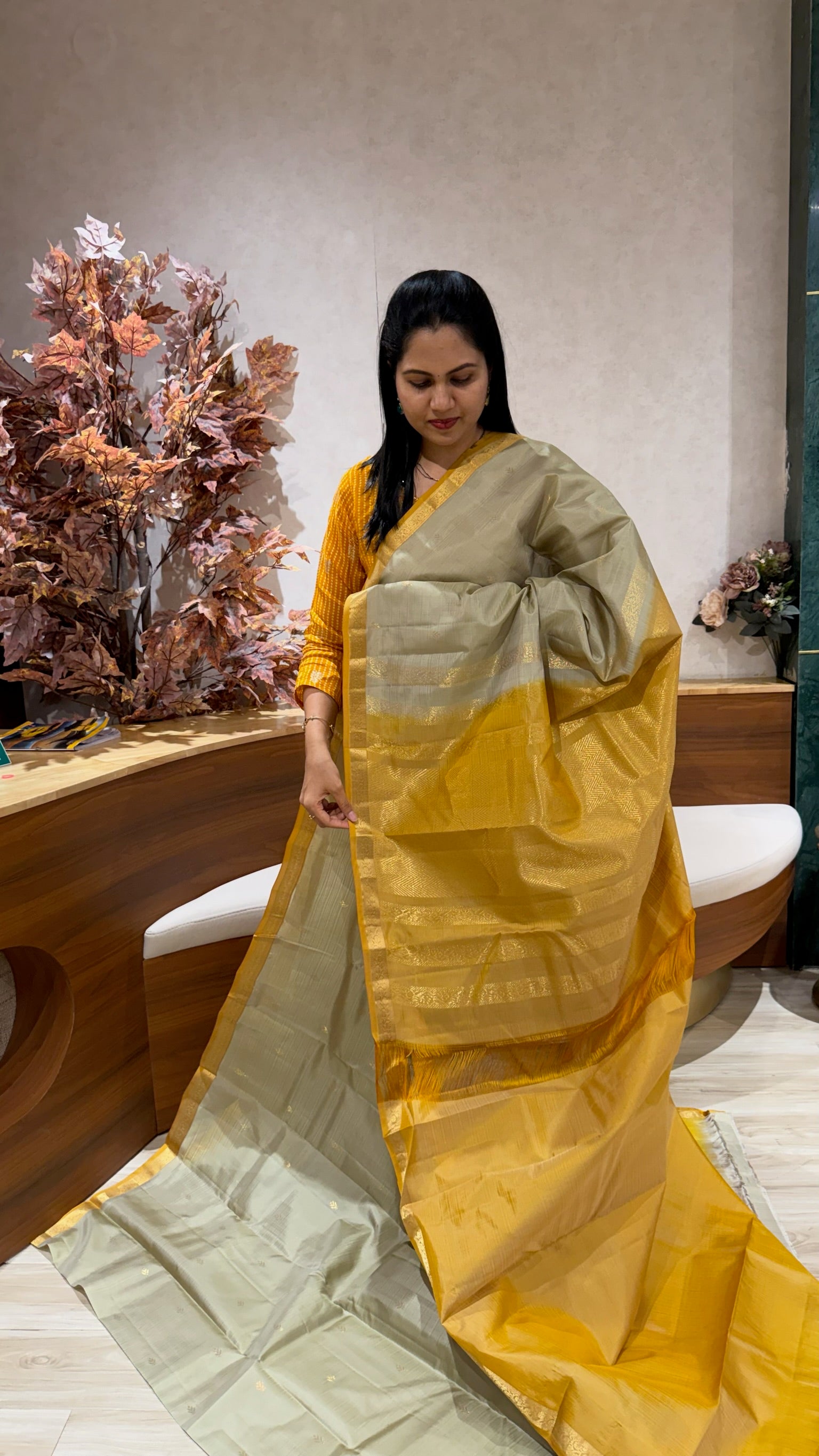 Small border Kanchi pattu