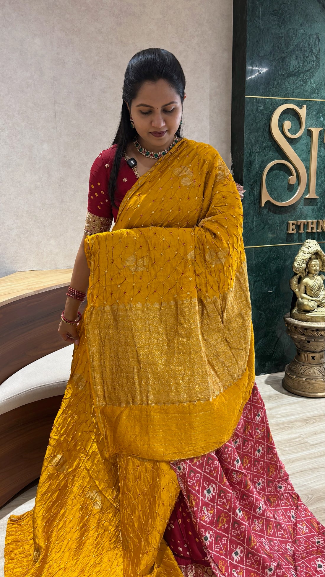 Pure Bandhini silk