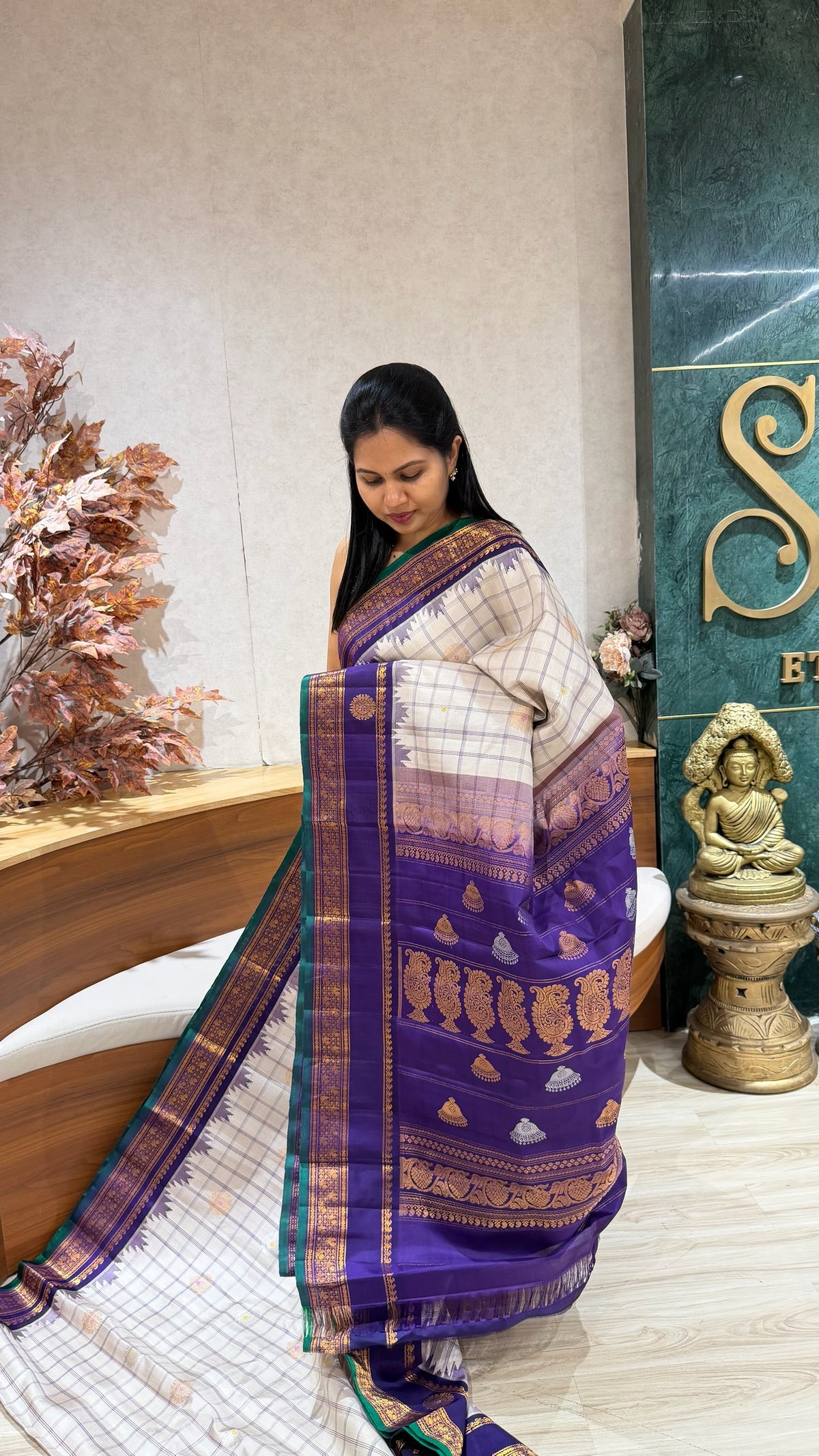 Handloom gadwal pattu