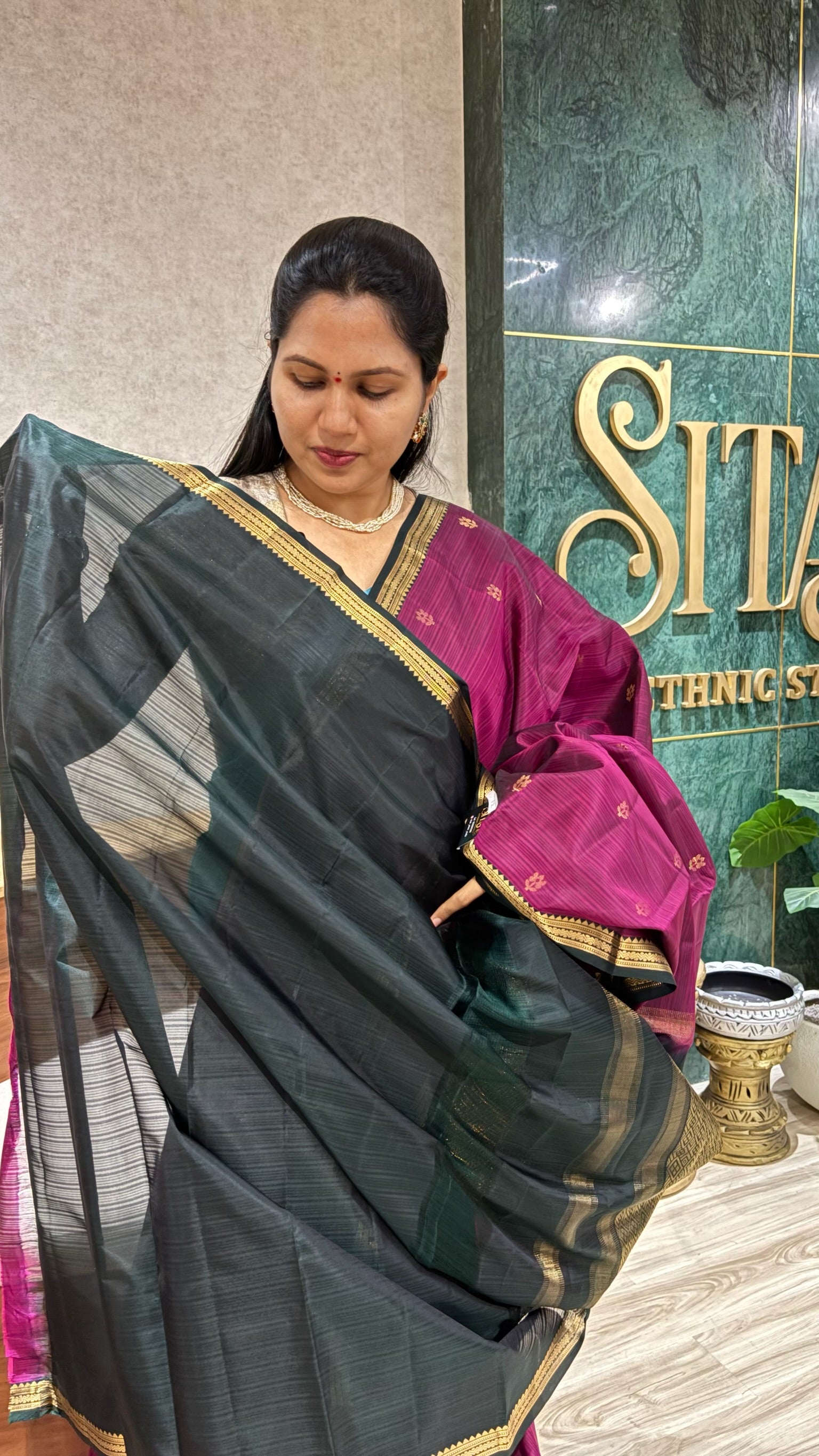 Small border kanchi pattu