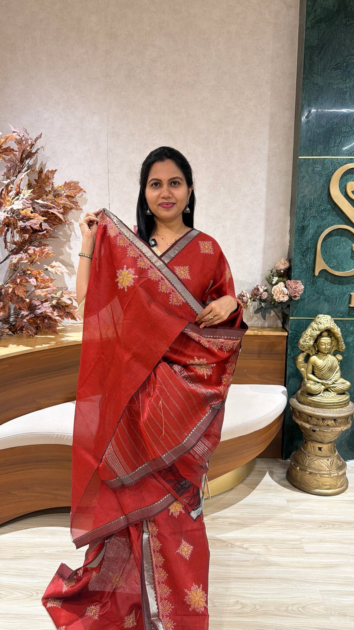 Mangalgiri kutch work saree