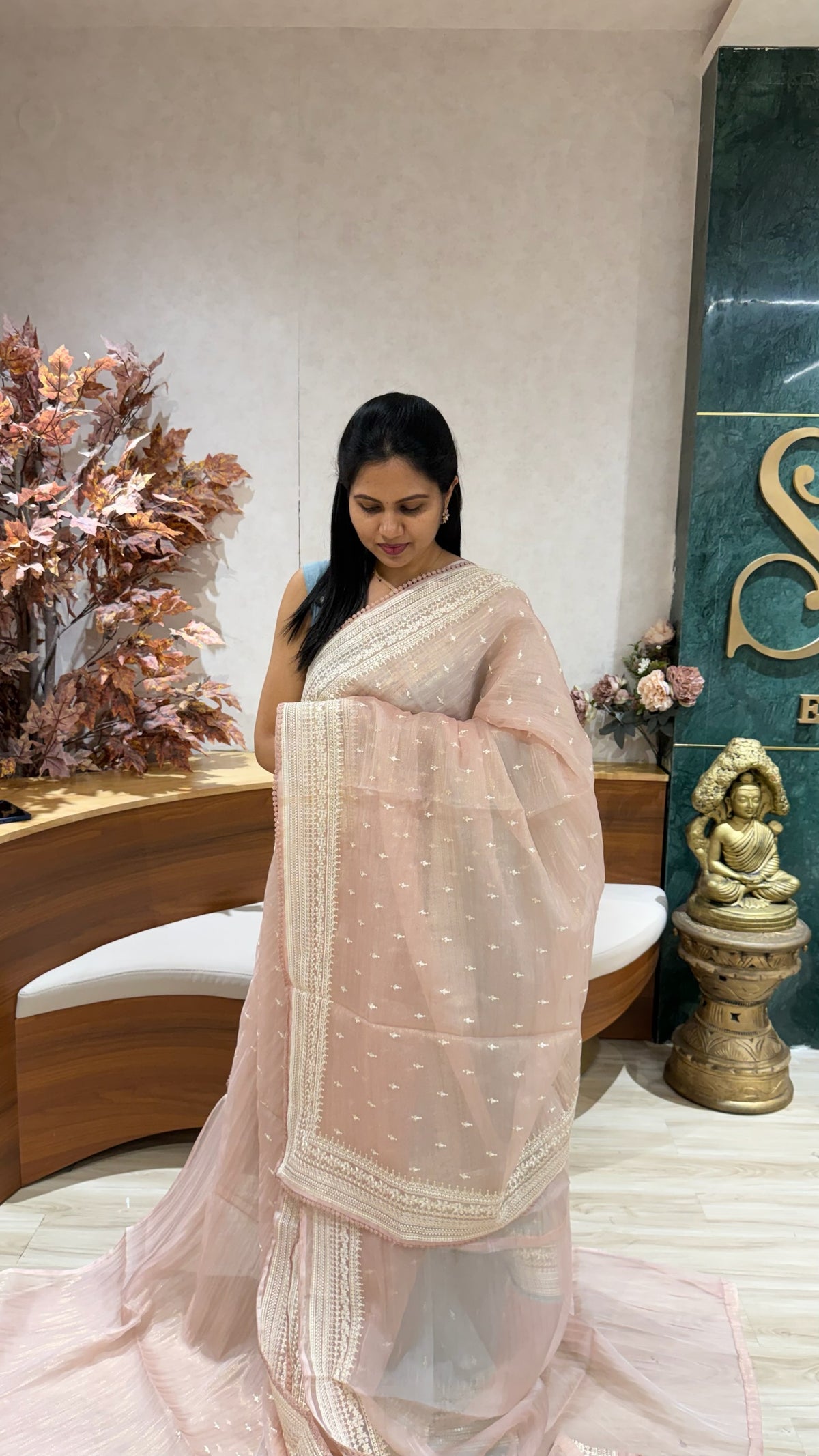 organza crush tissue